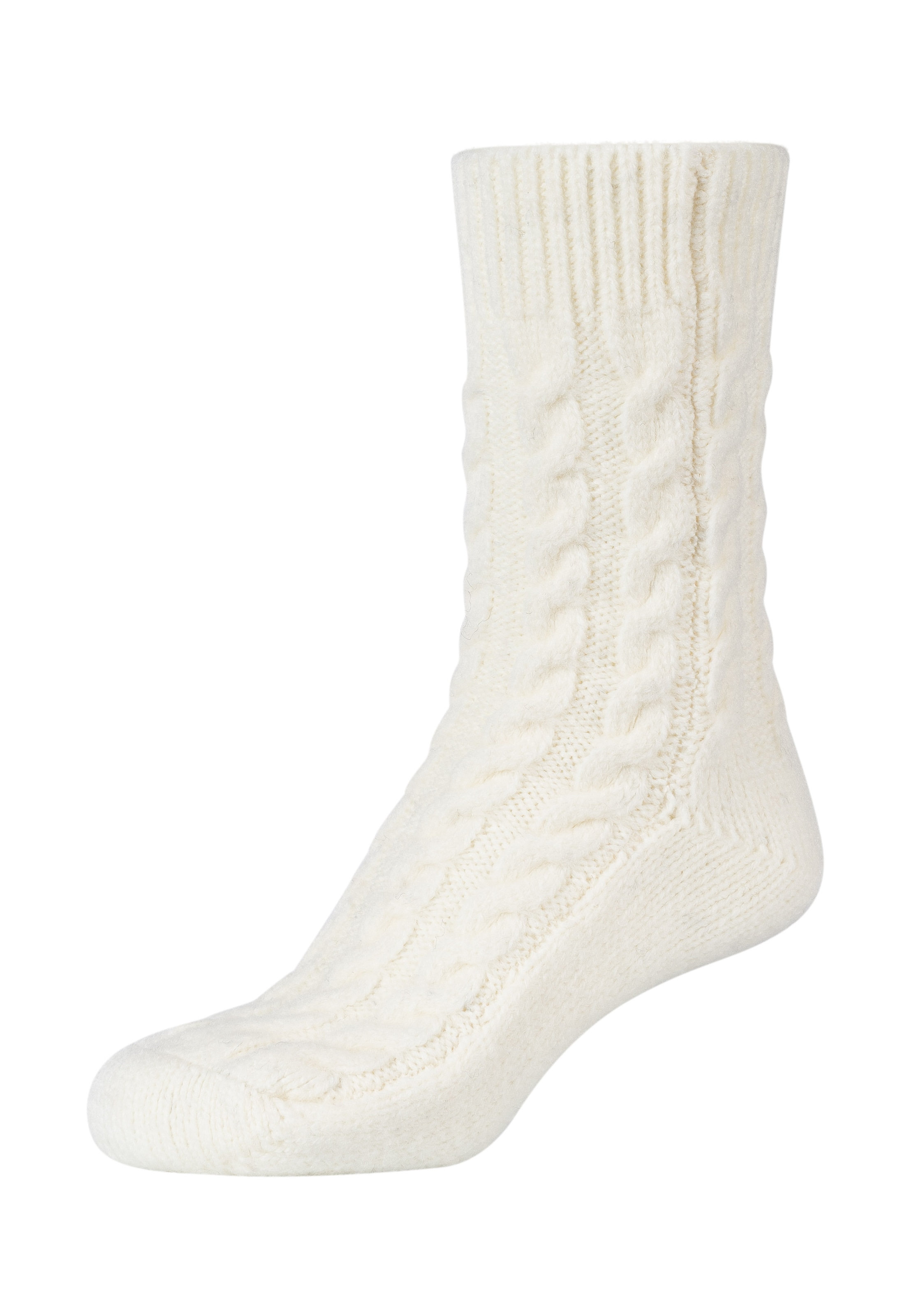 Camano Socken »warm & cozy« 2 Paar, 2 Paar tlg. mit Zopfmuster, Rippenbündchen