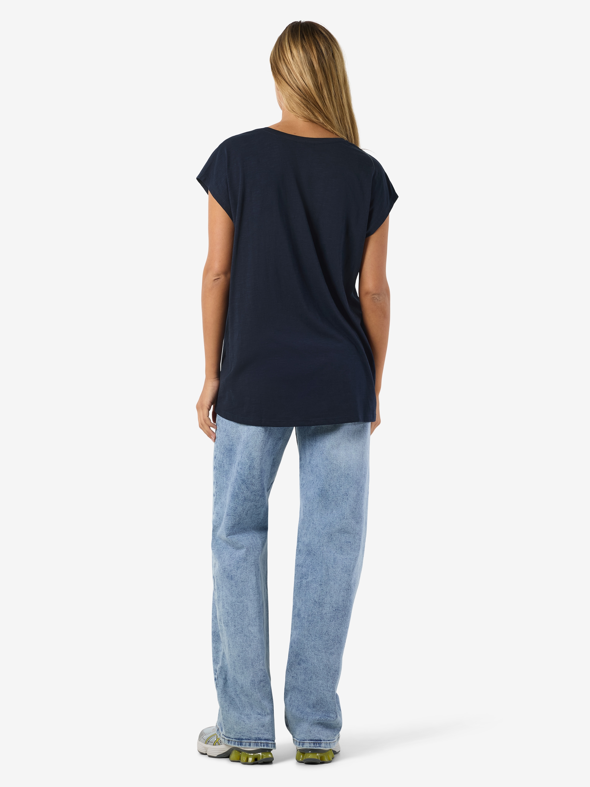 Noisy may T-shirt à manches courtes »NMMATHILDE S/S LOOSE LONG TOP NOOS« Baumwollmischung, relaxed fit