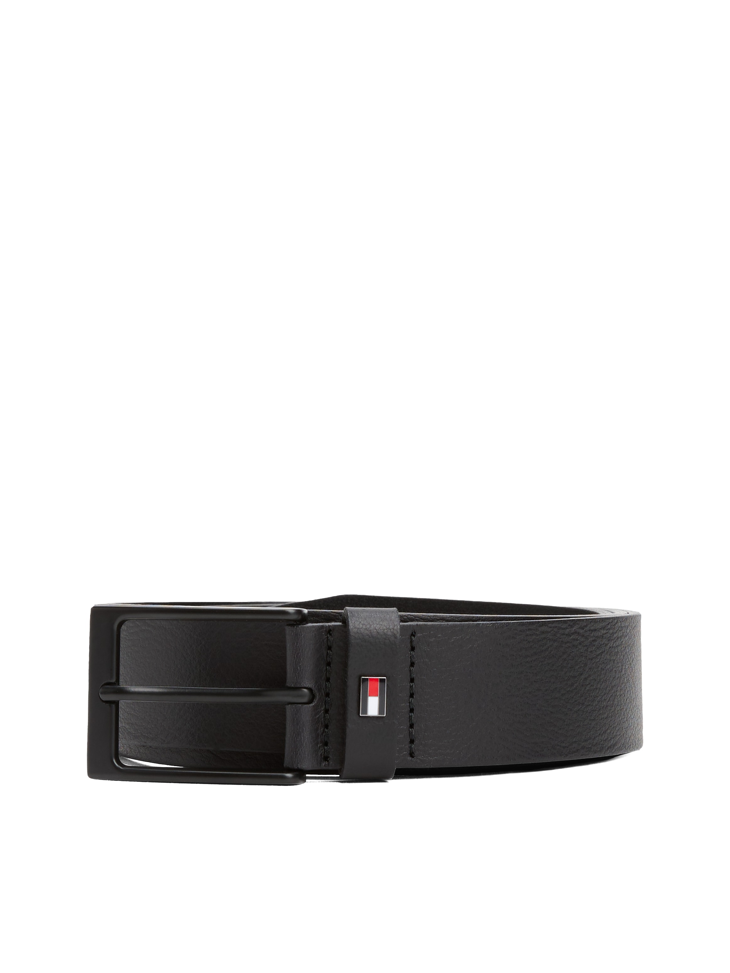 Tommy Hilfiger Ceinture en cuir »LAYTON 3.5 cm breit«, Metallpatch, Einfachdornschliesse