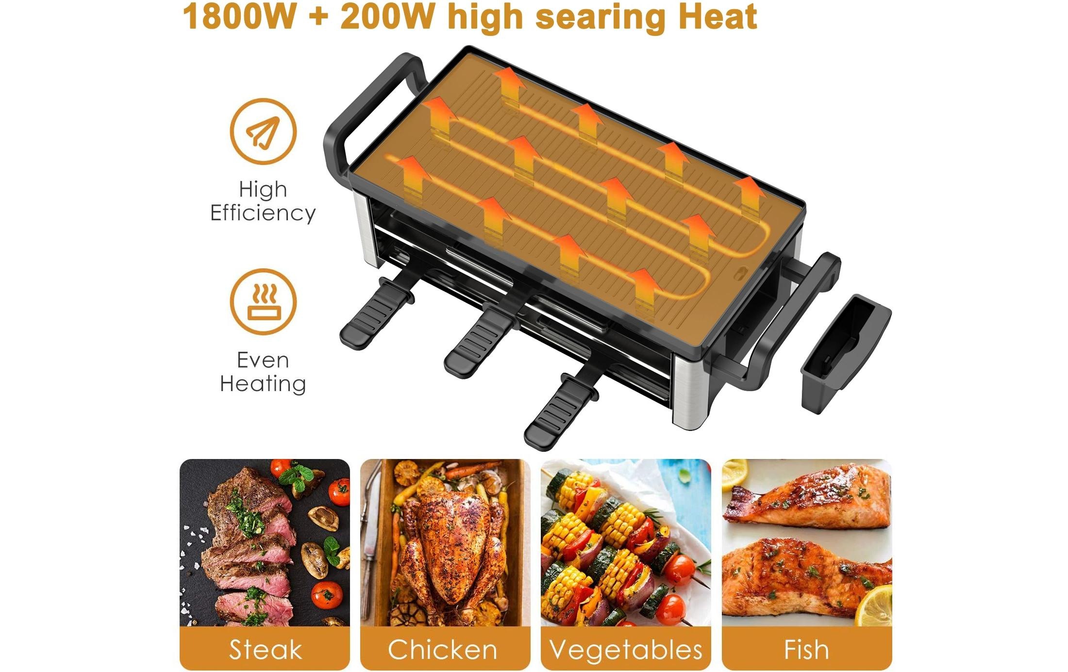 ohmex Raclette »OHM-RCL-2946 8 Personen« 1.800 W