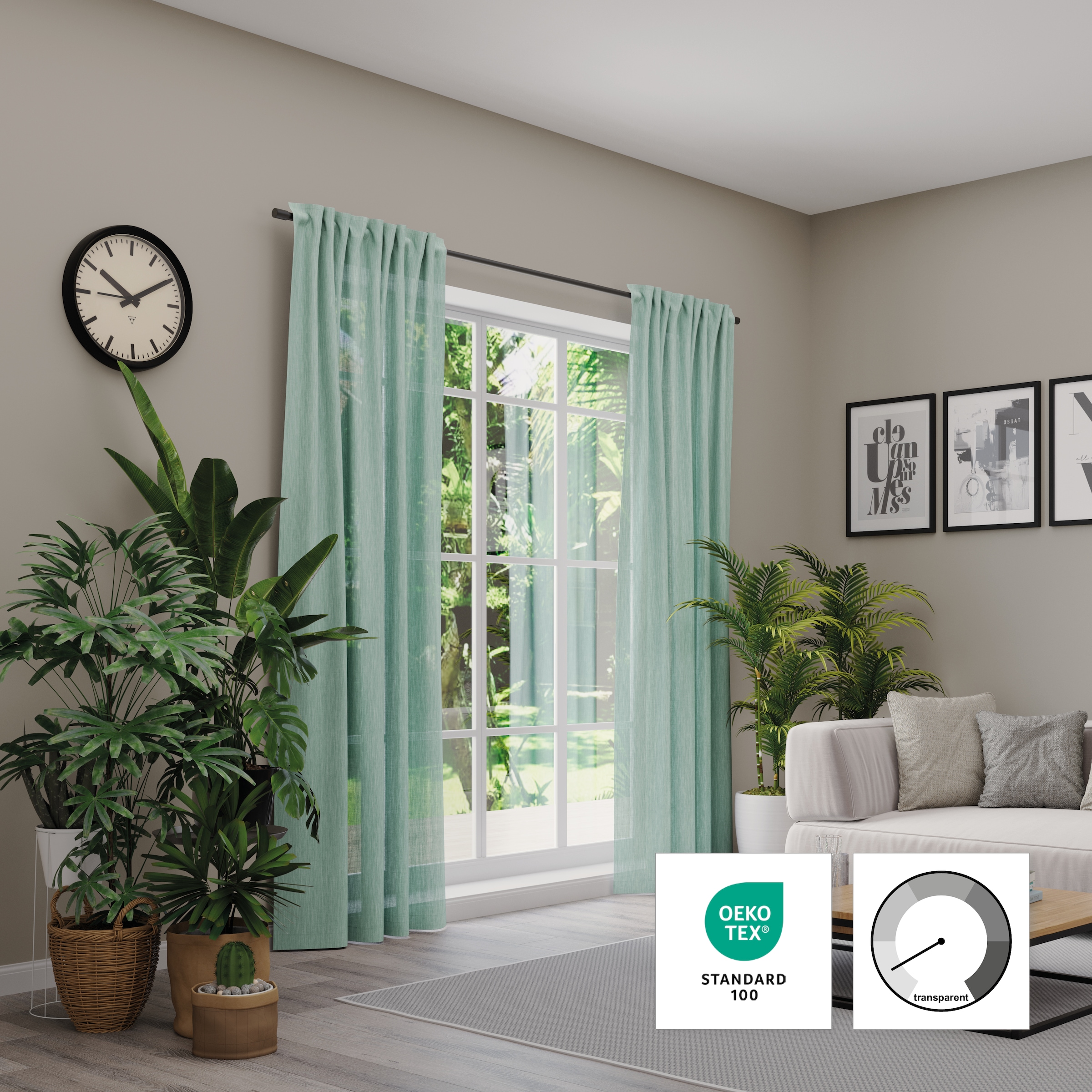 Neutex for you! Vorhang »Libre-ECO« Multifunktionsband 1 Stk. tlg. nach Mass