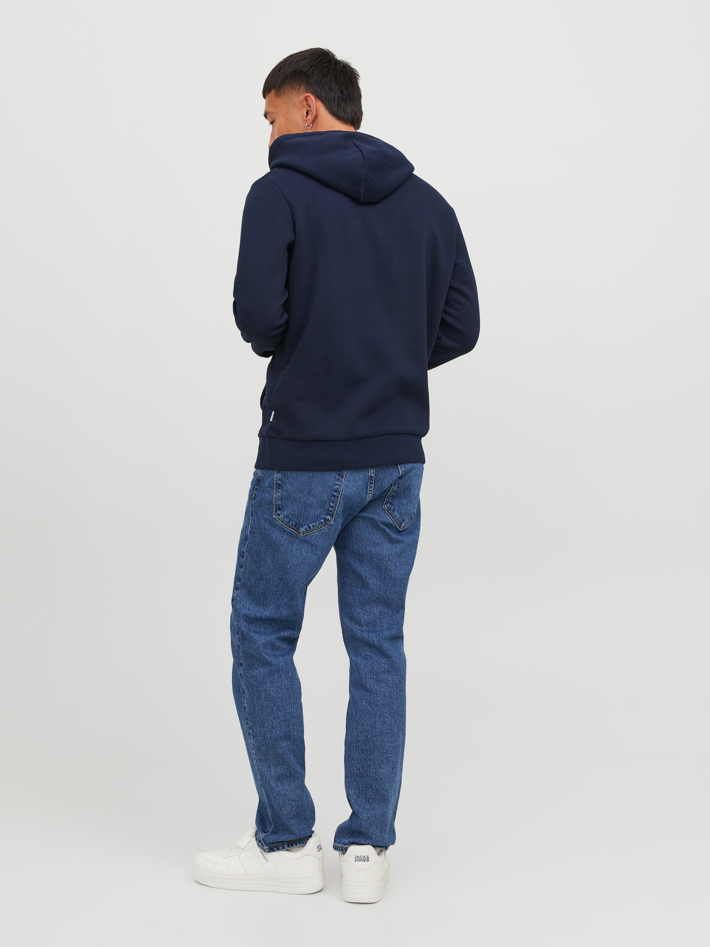 Jack & Jones Sweat à capuche »JJECORP Hoodie mit Logo und hohem Tragekomfort«, bedruckt, casual, regular fit, Baumwollmischung, Rundhals
