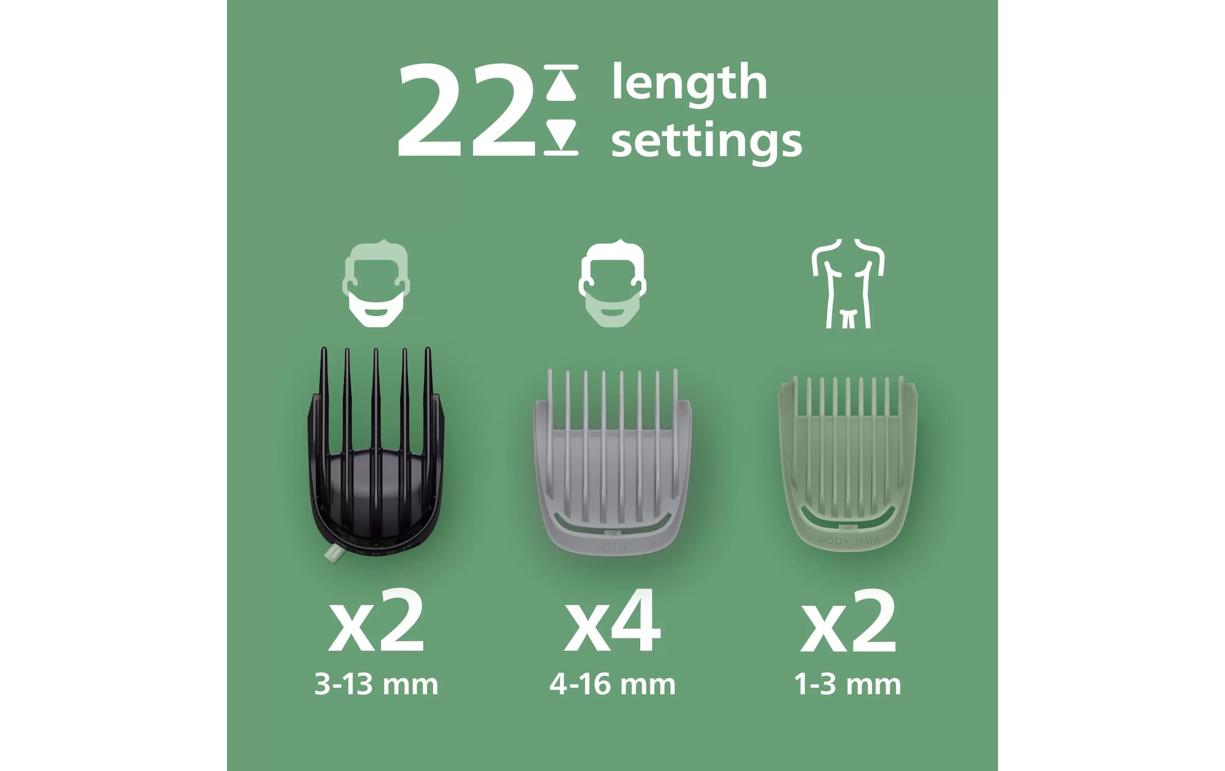Philips Trimmer multifonctionnel »Series 7000 MG7941/15« 17 Aufsätze 17-in-1-Trimmer für Gesicht, Körper und Kopfhaare