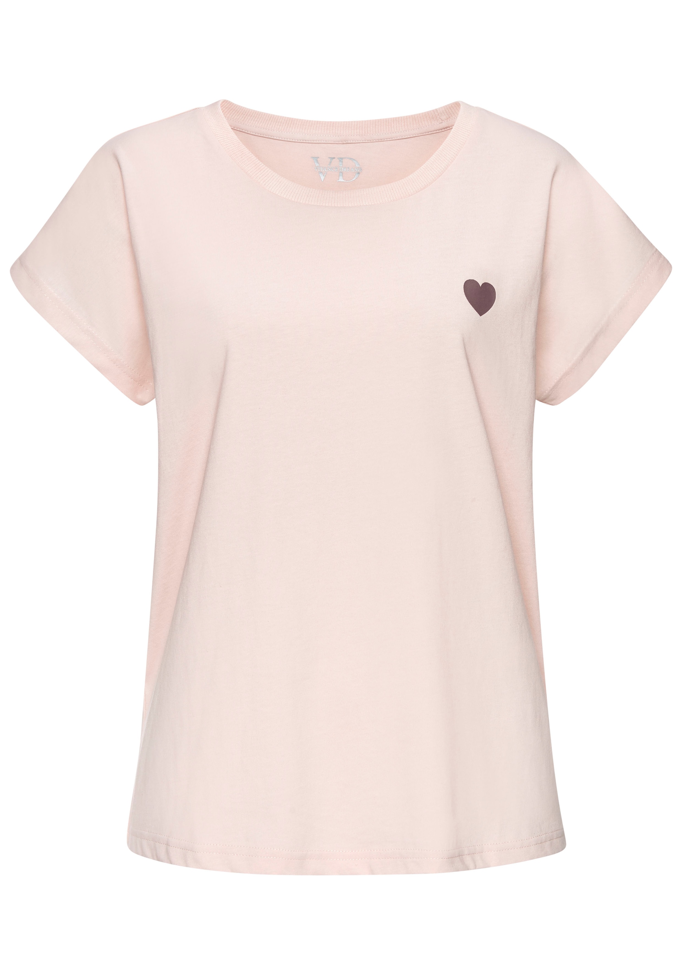 Vivance Dreams Pyjama Spar-Set, 2er Pack, 4 tlg. mit süssem Herzmuster