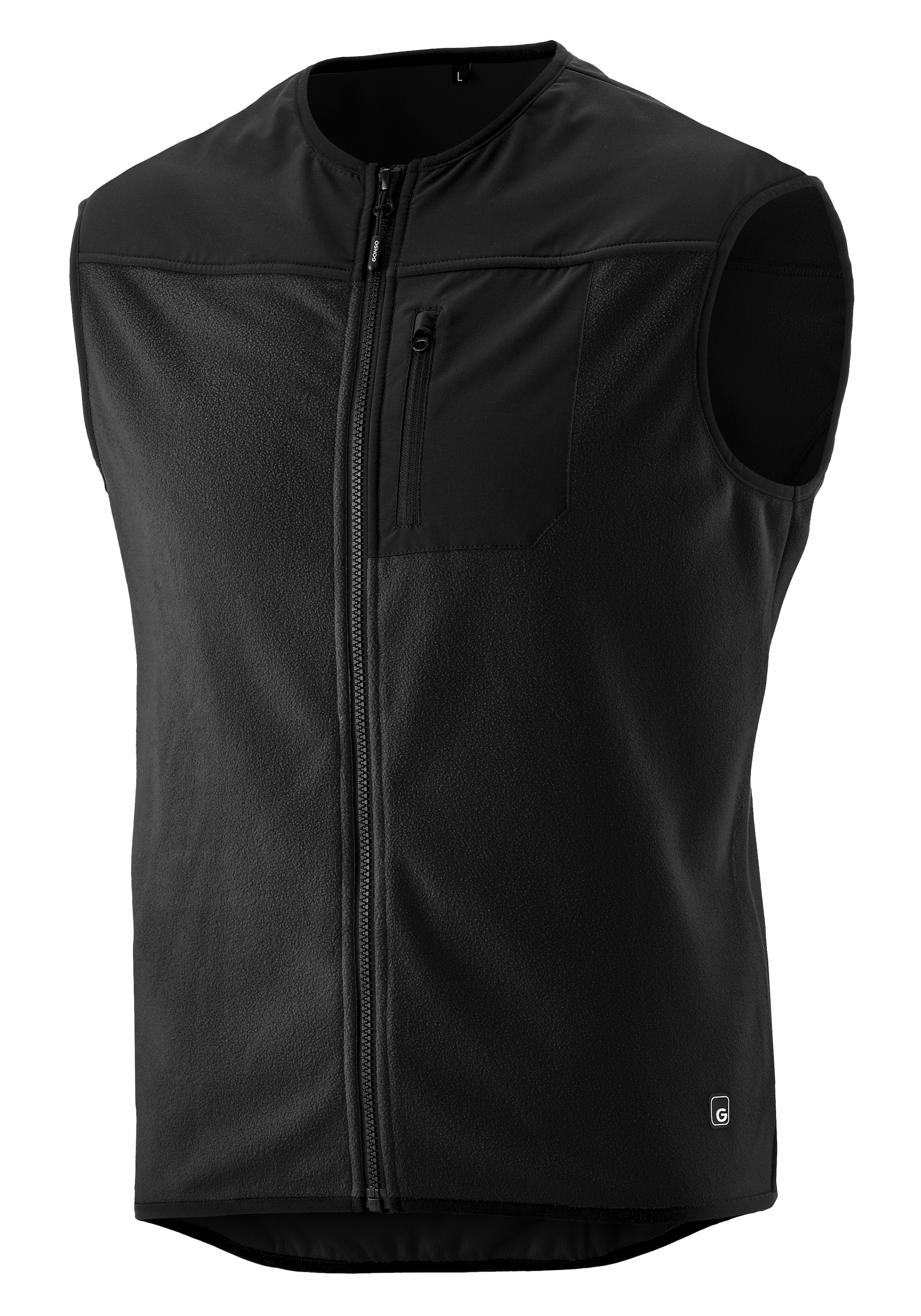 Gonso Veste de vélo »ADVENTURE VEST FLEECE« Veste de vélo unisexe, gilet polaire chaud, poche intégrée pour smartphone