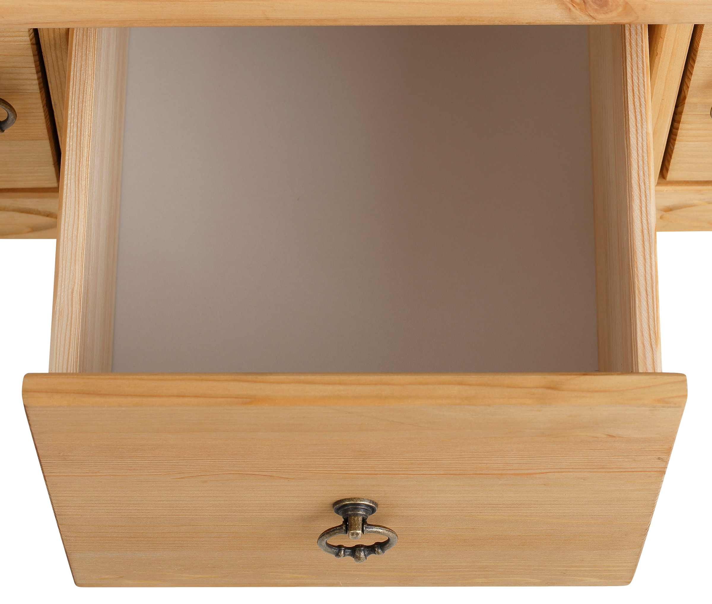 GOODproduct Couchtisch »Indra« aus massiver Kiefer, FSC®, mit Stauraum, dezentes Ornament