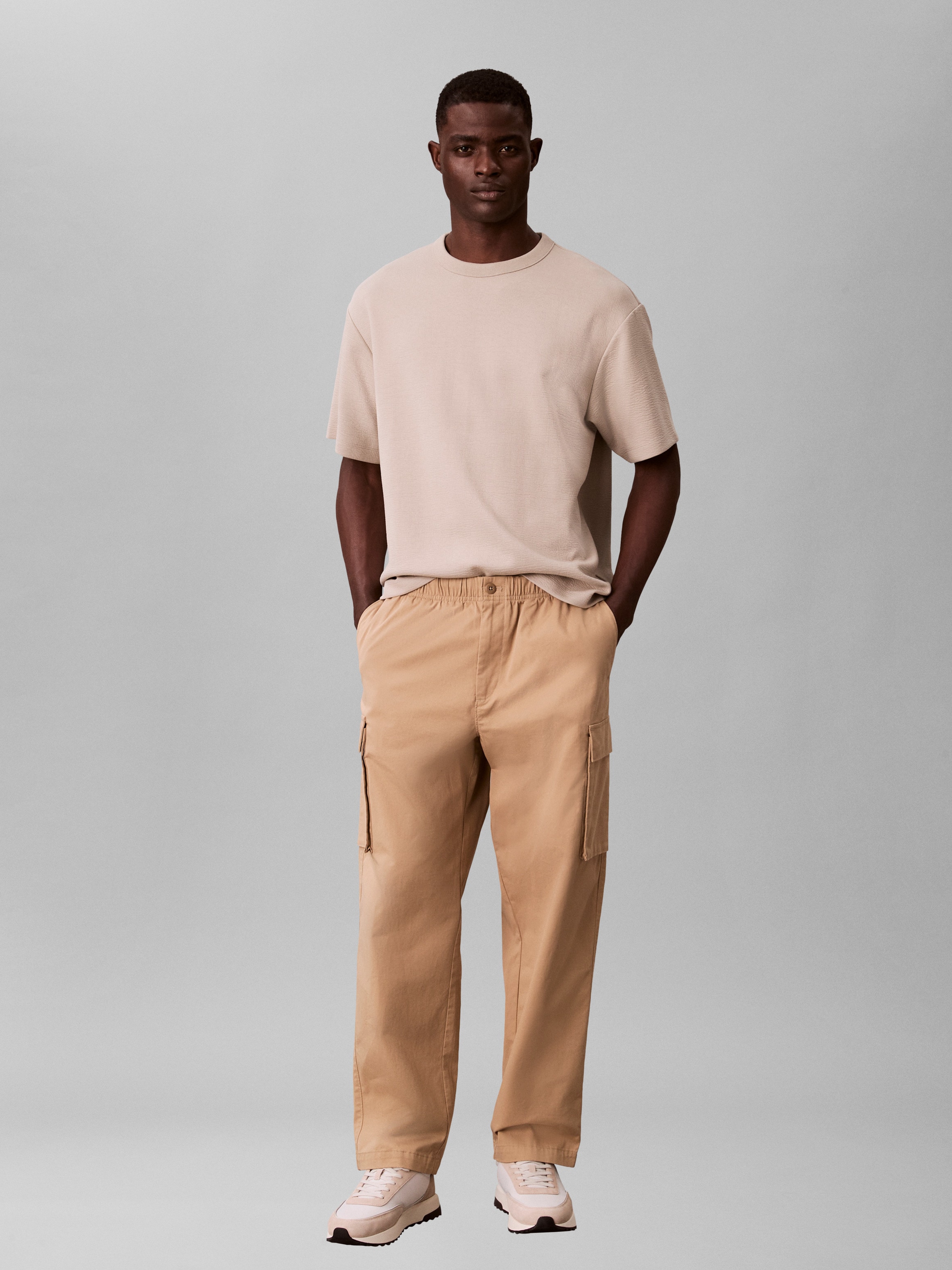 Calvin Klein Jeans Pantalon cargo »CO PULL ON STRAIGHT CARGO PANT«  in Unifarbe
