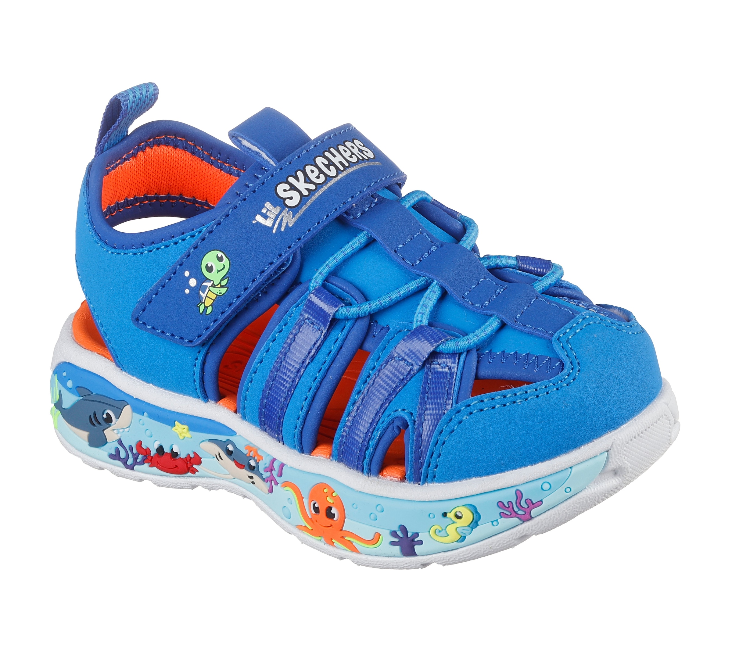 Skechers Sandale »PLAY SCENE SPLASH«  chaussure de bain avec semelle colorée, gabarit de taille à télécharger