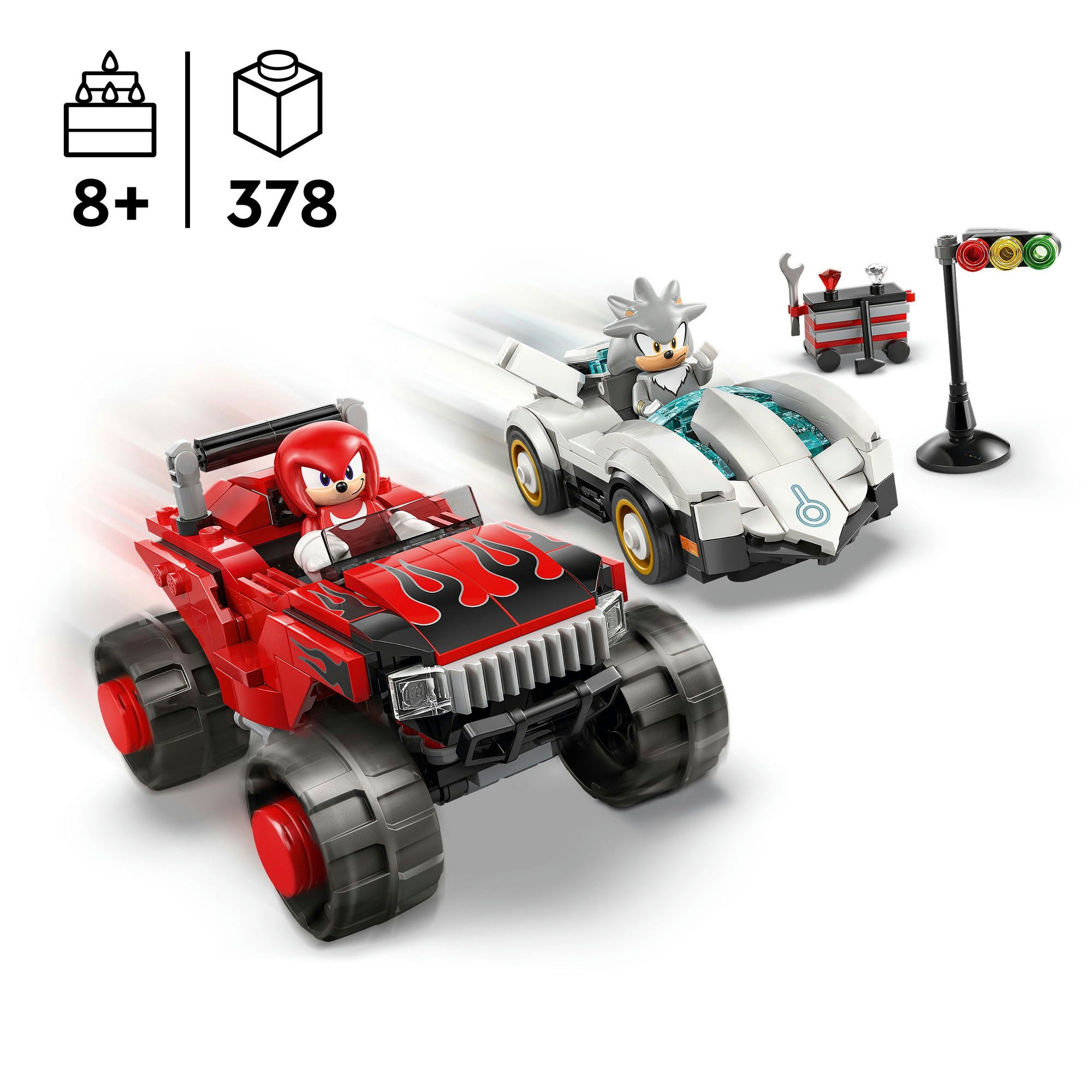 LEGO® Pions de construction »Silvers Auto vs. Knuckles' Monstertruck (77118), LEGO Sonic«