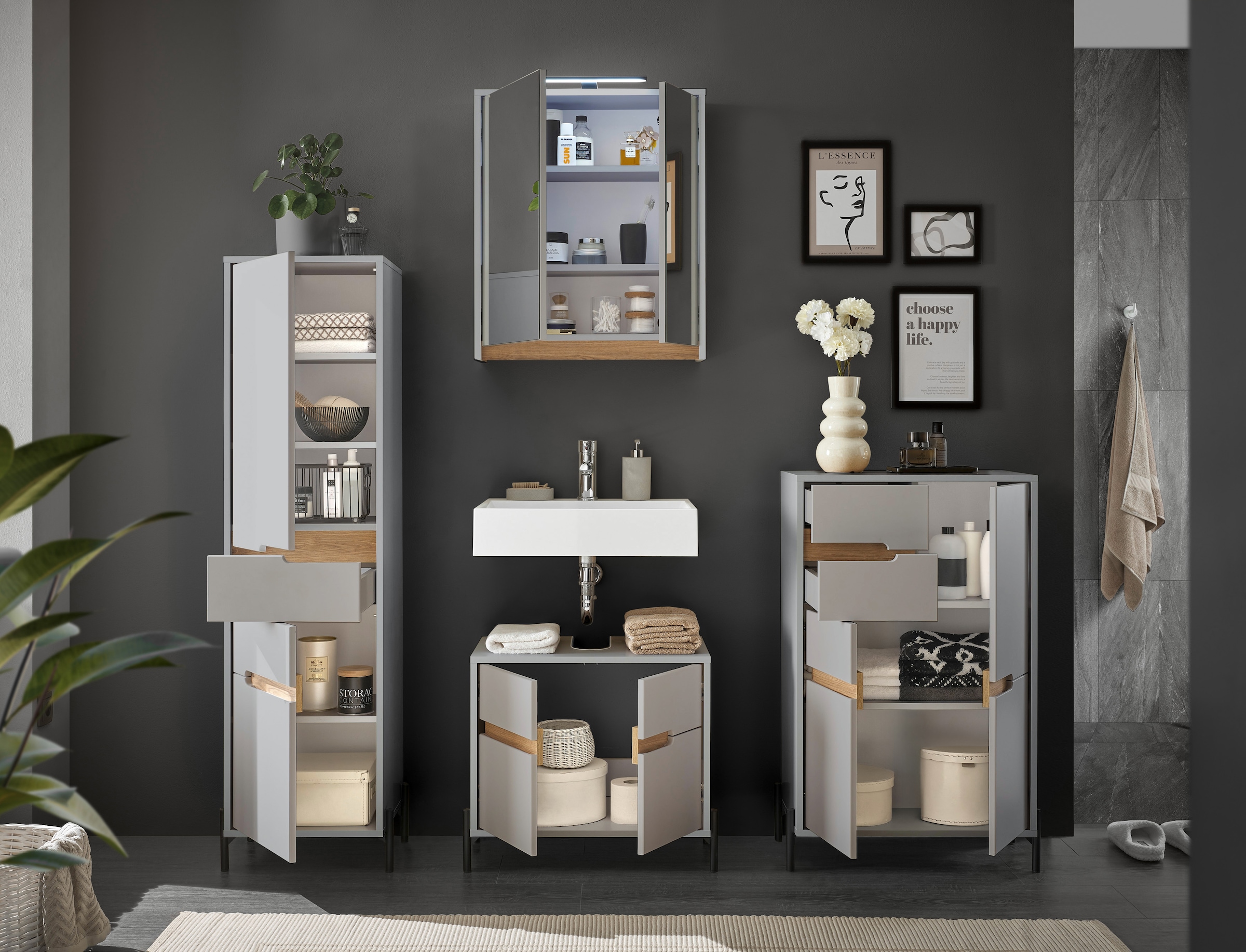 BASIC by Balculina Hochschrank »Avanto 40x155x35 cm« 1 Stk. tlg. Breite 40cm, Softclose für Türen, FSC-Mix 70%