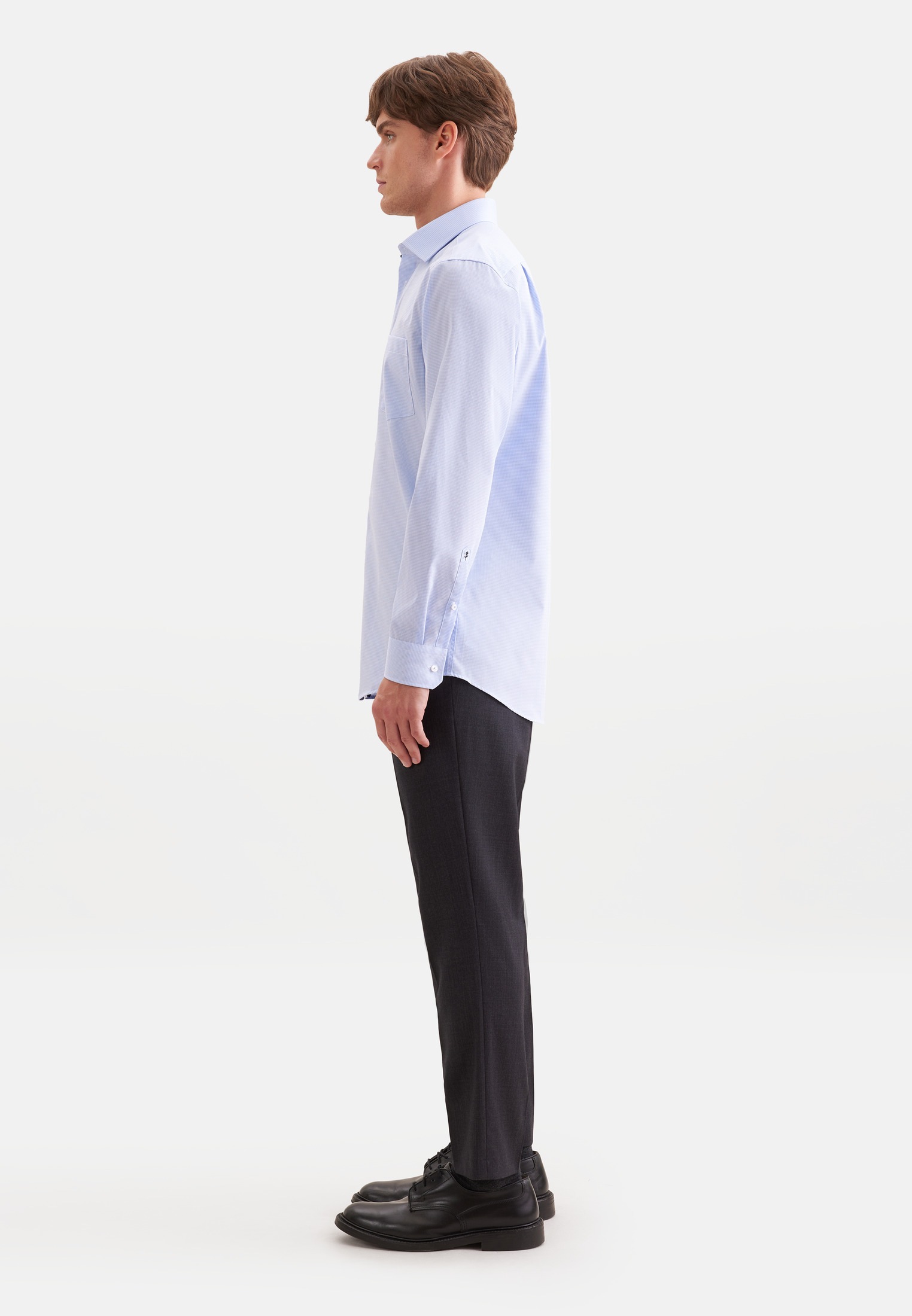 seidensticker Chemise d'affaires »Schwarze Rose« col Kent 1/1 régulier à carreaux
