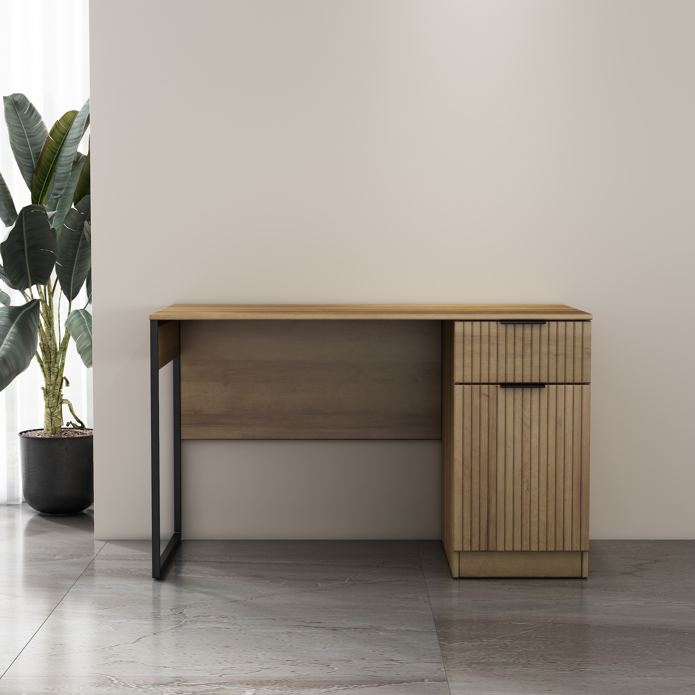 GOODproduct Bureau »Aspea« mit Schublade, ausreichend Stauraum, moderne Rillenoptik, B. 120 cm