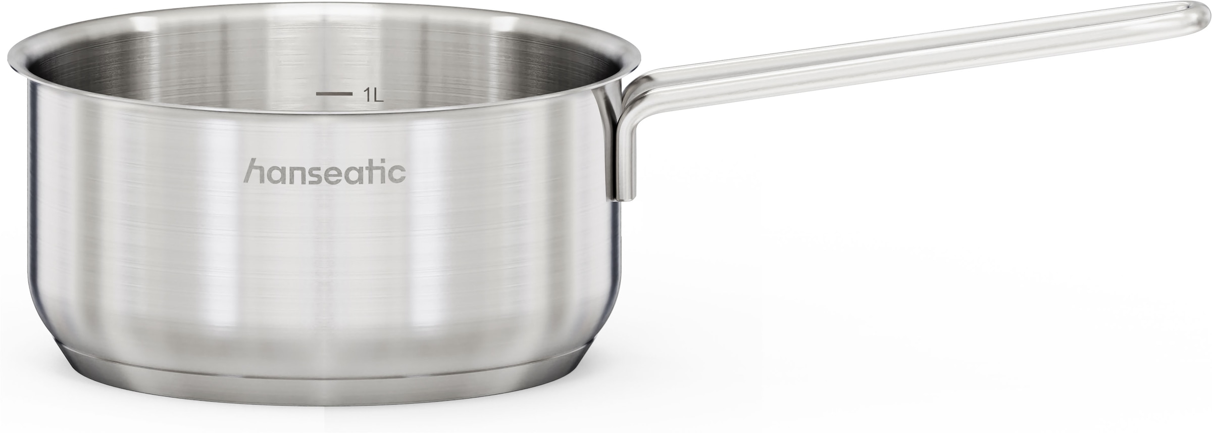 Hanseatic Topf-Set »BASIC« Set, Stielkasserolle 16 cm, Kochtopf 2x16/2x20/1x24 cm, 11 tlg. Edelstahl 18/10