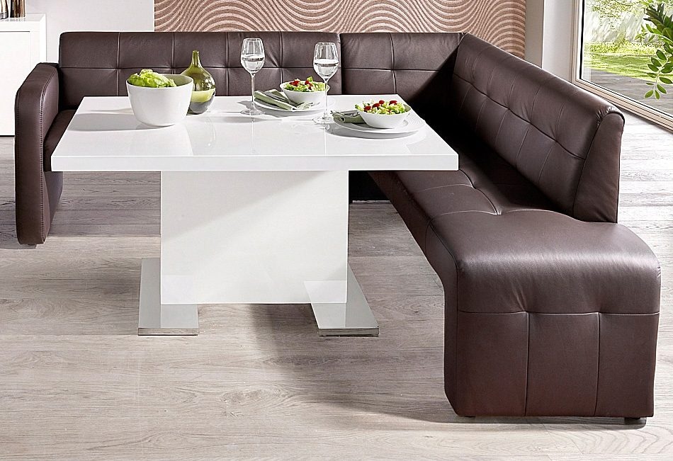 exxpo - sofa fashion Banc de salle à manger »Barista, bequem und elegant, hohe Bodenfreiheit,« banquette d'angle Barista confortable et élégante, finition de haute qualité