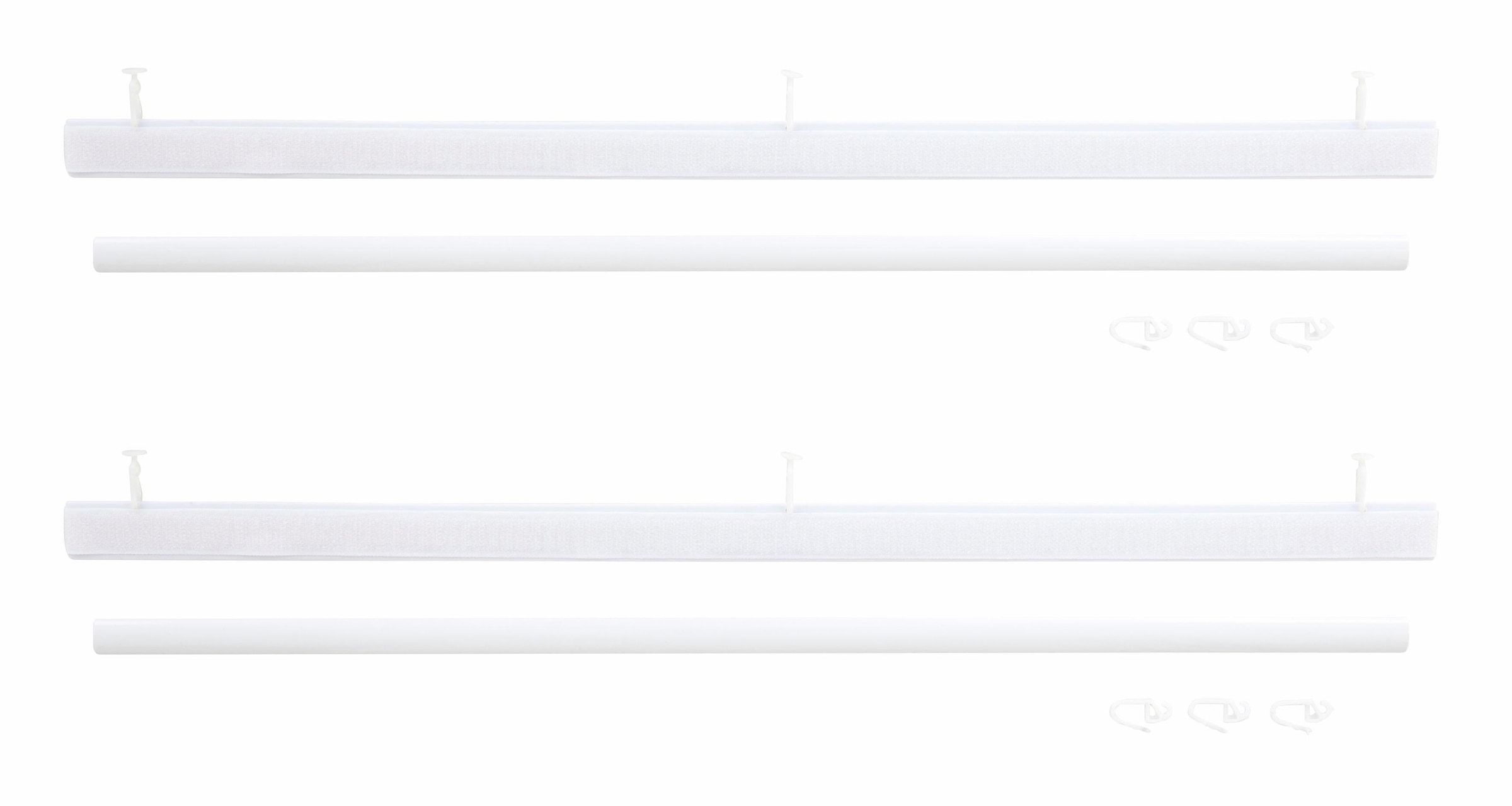 GOODproduct Schiebegardine »Dimona« Klettschiene 2 Stk. tlg. 2-er Set, Fertiggardine, mit Befestigungszubehör, Wellen