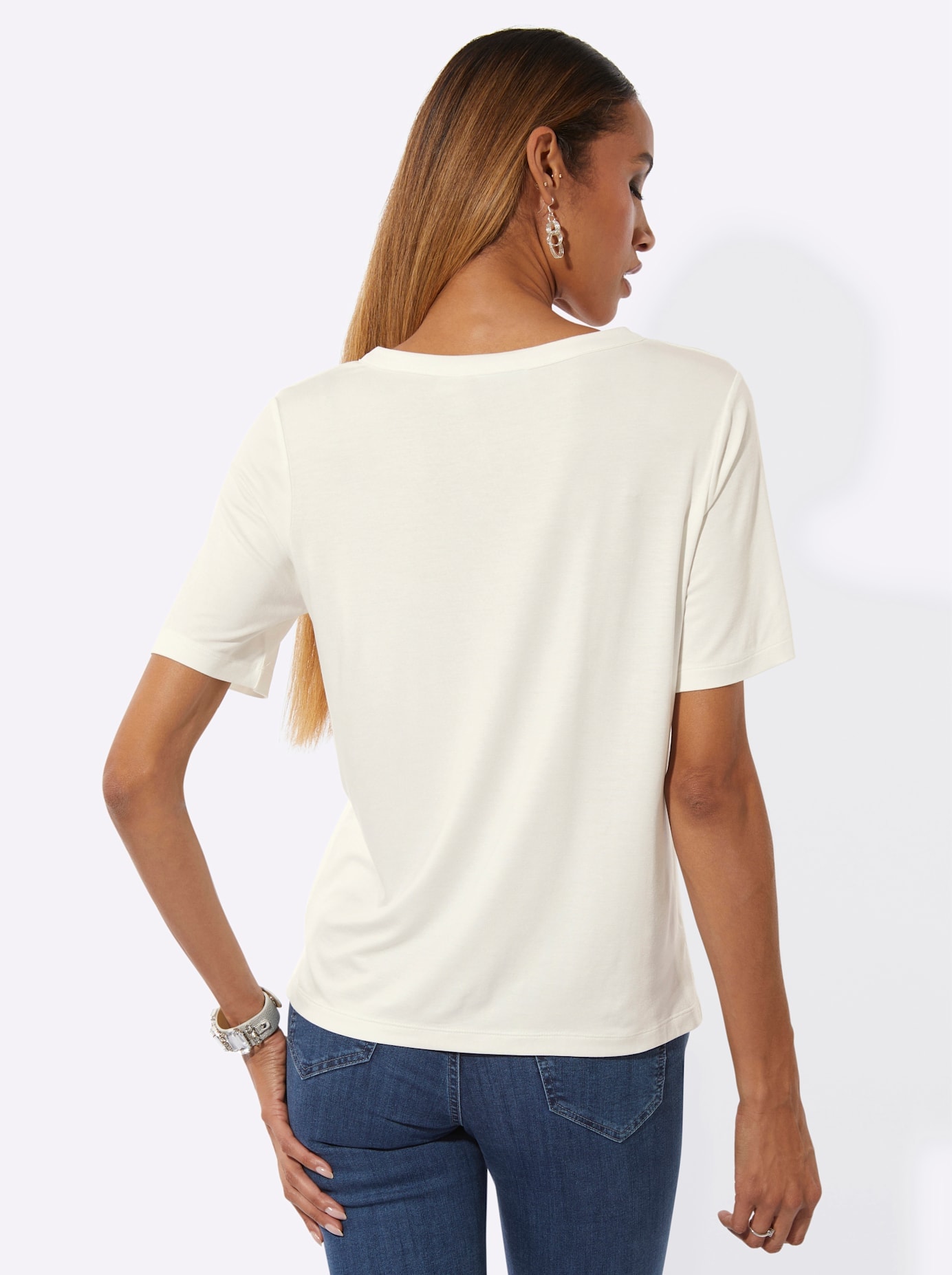 creation L T-shirt en V »Kurzarm-Shirt« 1 pièces