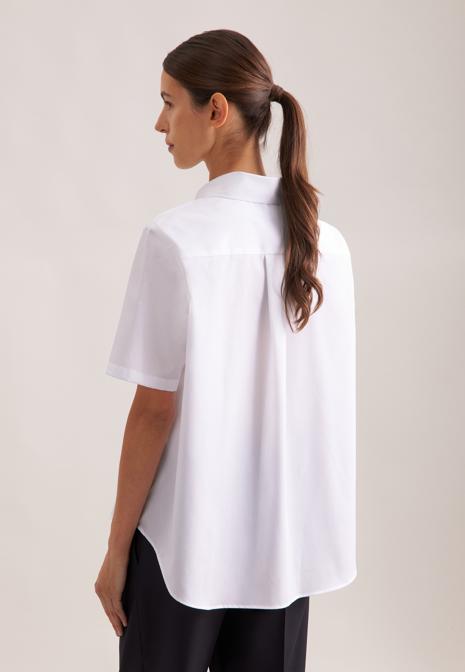 seidensticker Blouse chemise »Schwarze Rose« 1/2 Kragen Uni