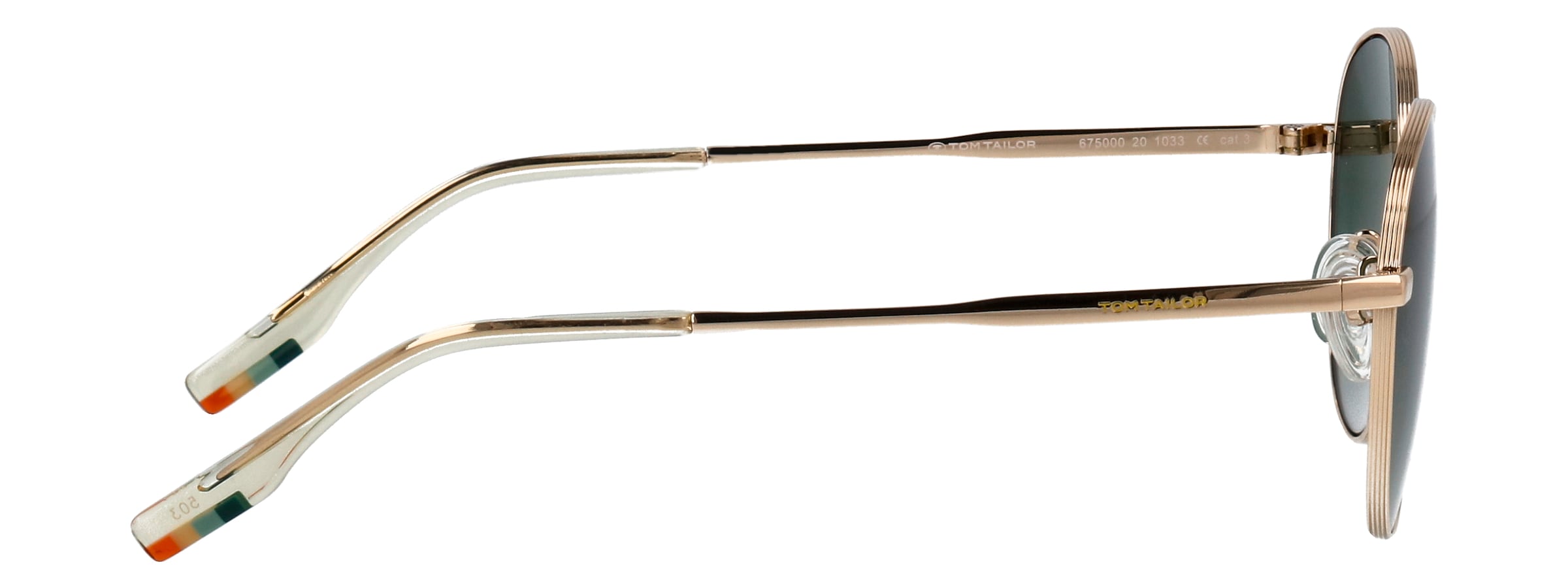 TOM TAILOR Lunettes de soleil »Modell 675000« Form Rund, Logoschriftzug auf Bügel, Metallfassung