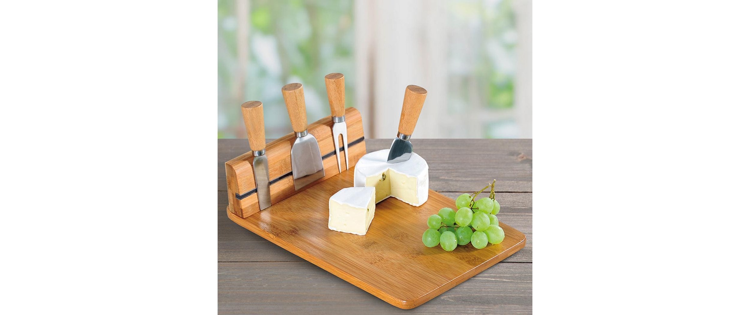 KESPER® Plateau à fromage »Käsebrett-Set Bambus mit 4 Messern«