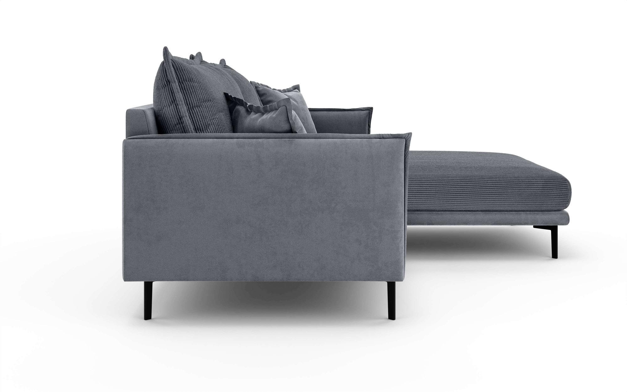 INOSIGN Ecksofa »ALEXANDRIA mit Recamiere rechts oder links bestellbar, moderne Bezüge« L-Form mit Wellenunterfederung, Masse: B/H/T 246/86/190 cm