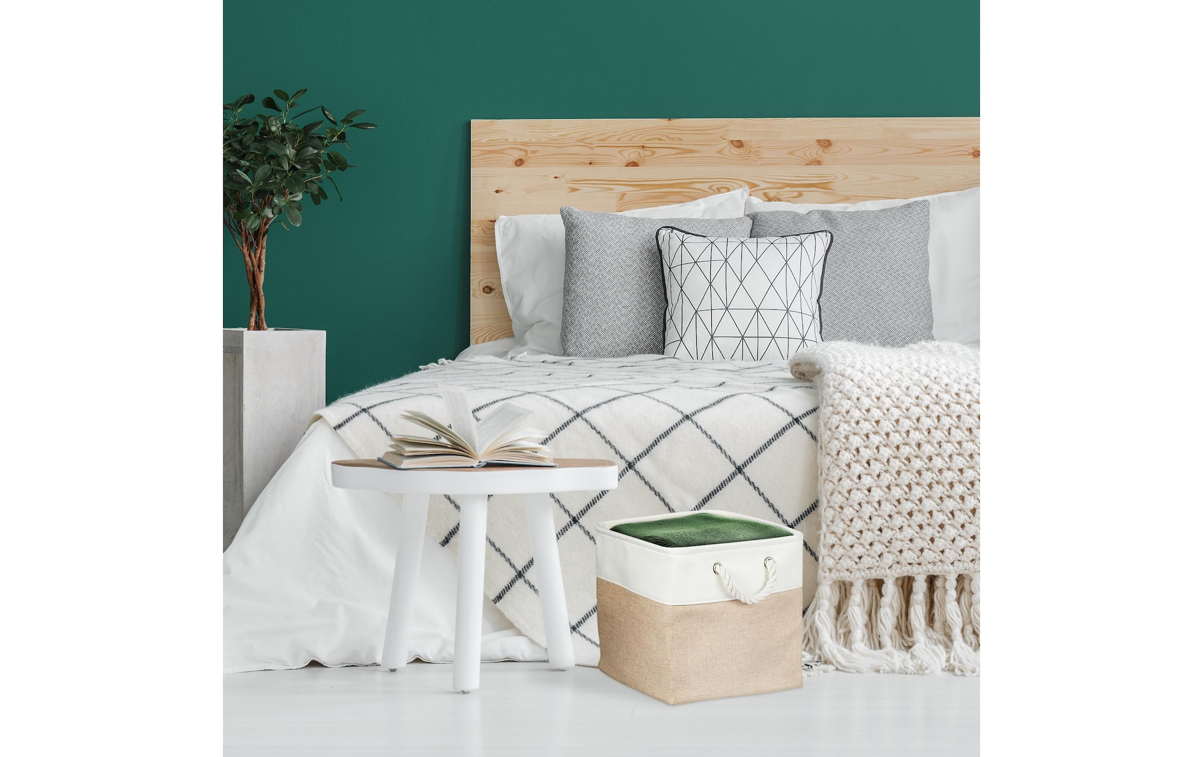 relaxdays Boîte de rangement »Leinen 4 Stück«
