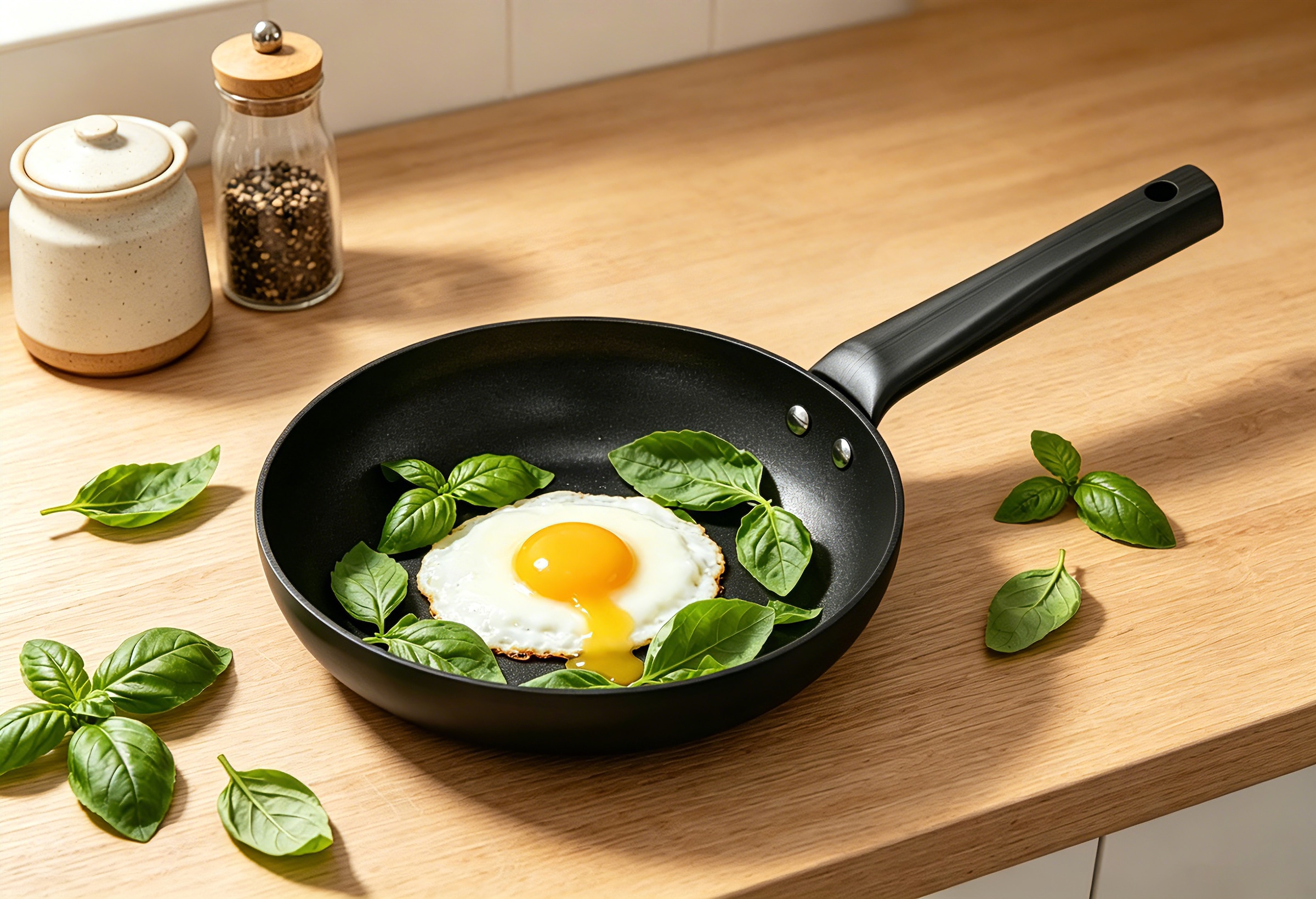 Hanseatic Poêle à frire »ALU BASIC« Aluminium 1 tlg. Poêle avec revêtement antiadhésif, pour tous types de cuisinières, y compris induction
