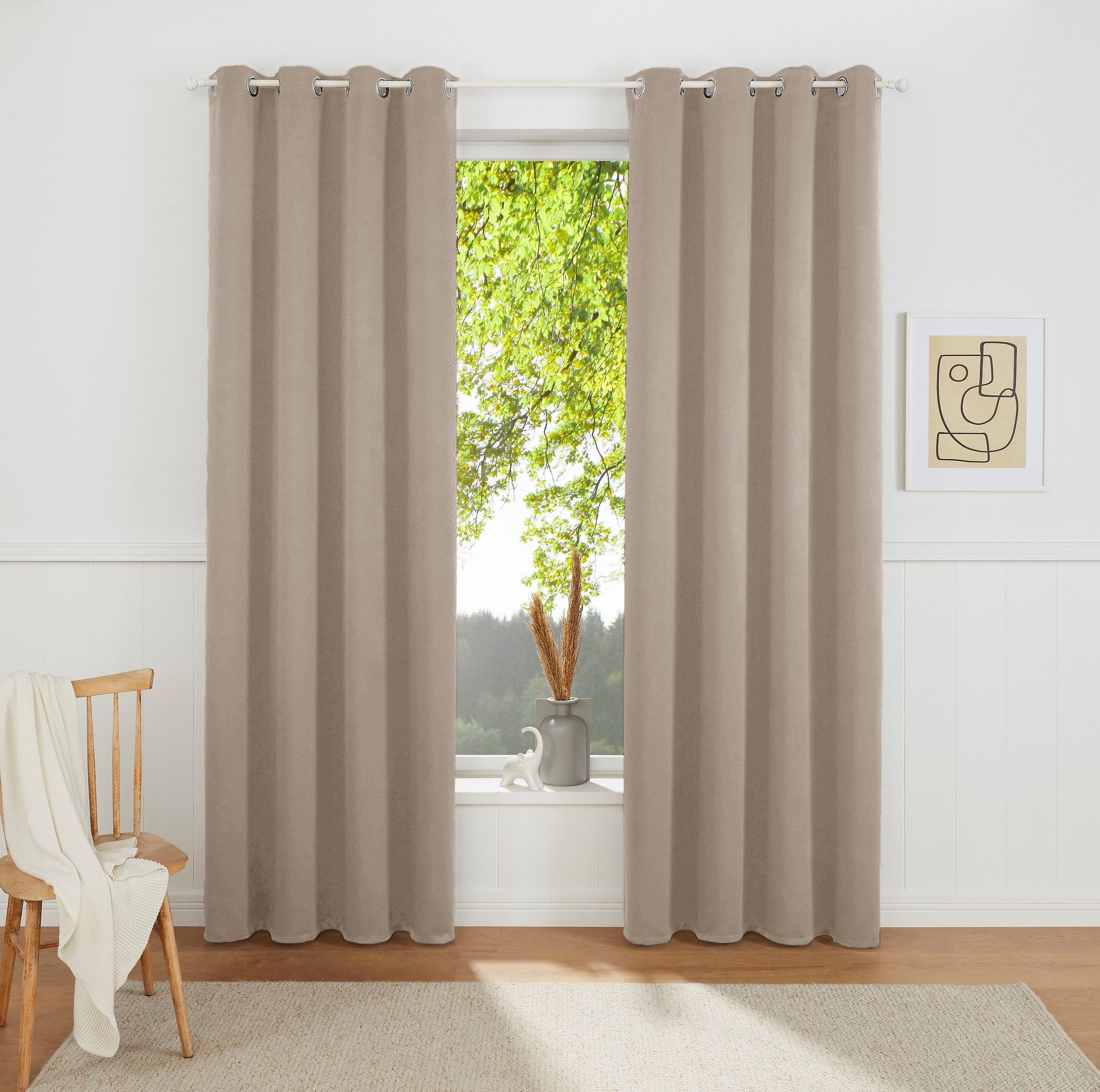 GOODproduct Rideau »SOLA« Œillet 1 cuis tlg. blickdicht, Ösen-Aufhängung, wärmeabweisend,, 1er oder 2er Set