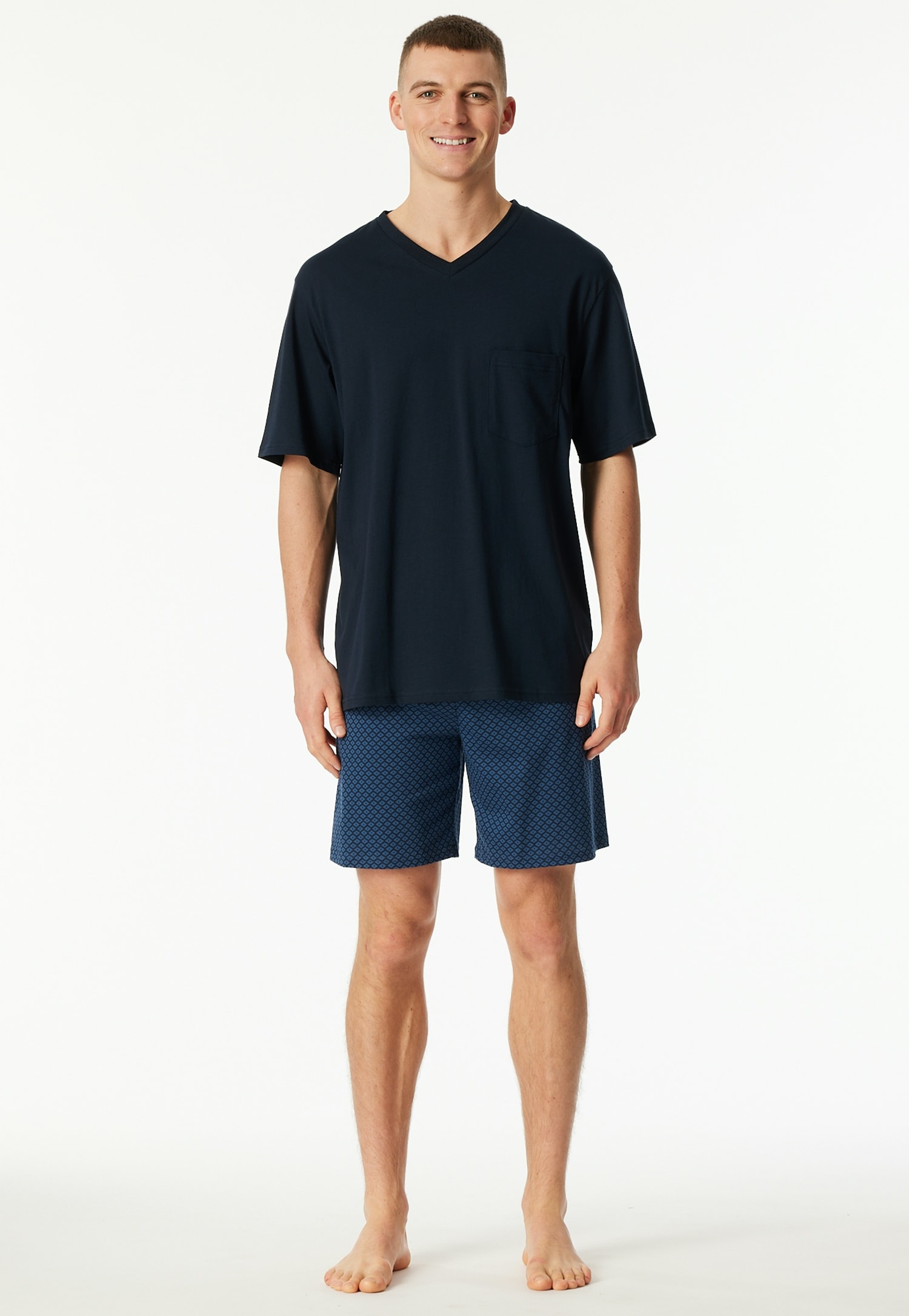 Schiesser Shorty »Comfort Essentials« 2 pièces mit aufgesetzter Brusttasche