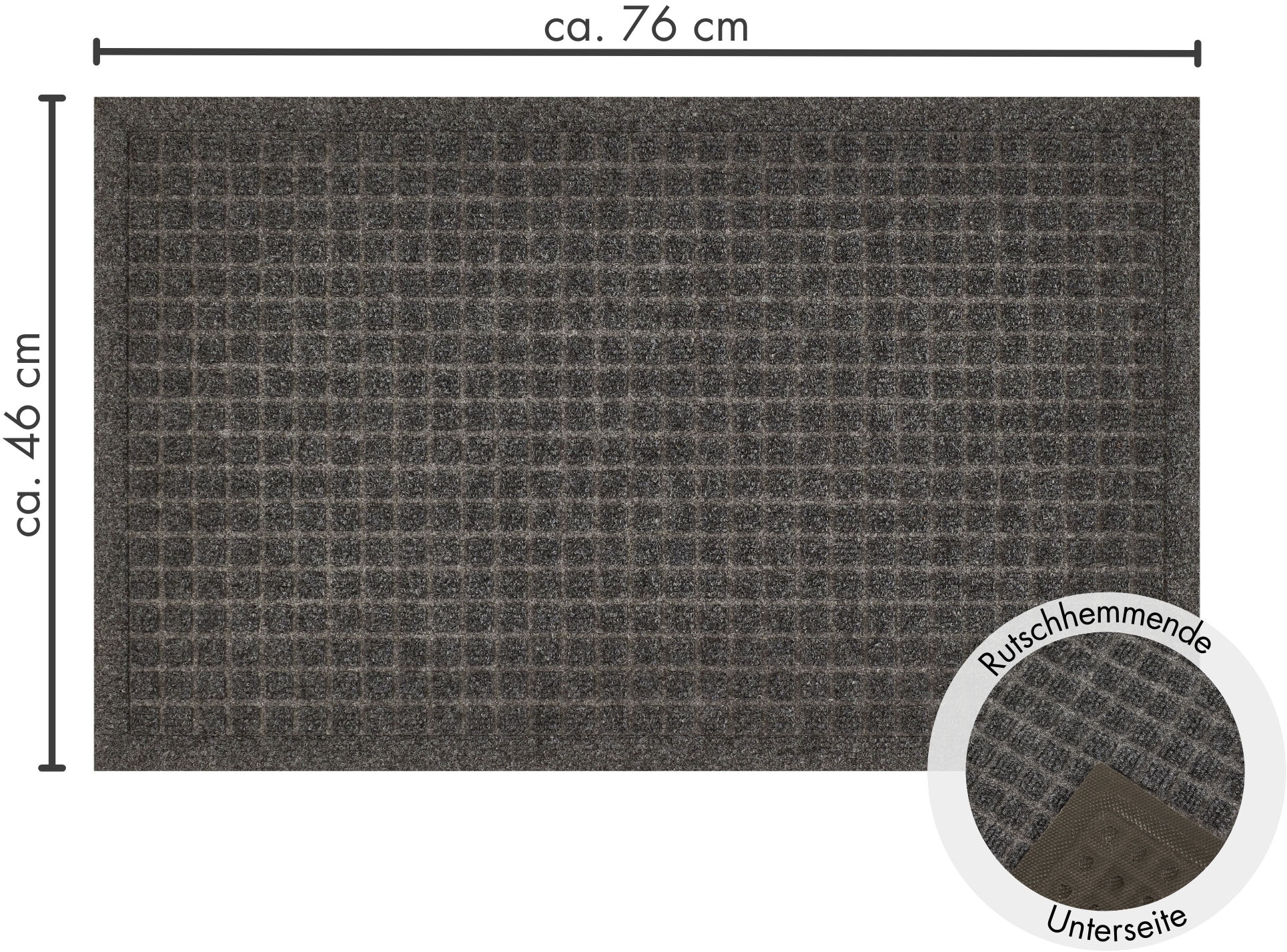 Andiamo Tapis de sol »Kenora« Rectangulaire 8,5 mm Höhe Schmutzfangmatte, robust, waschbar, Türmatte, rutschhemmend