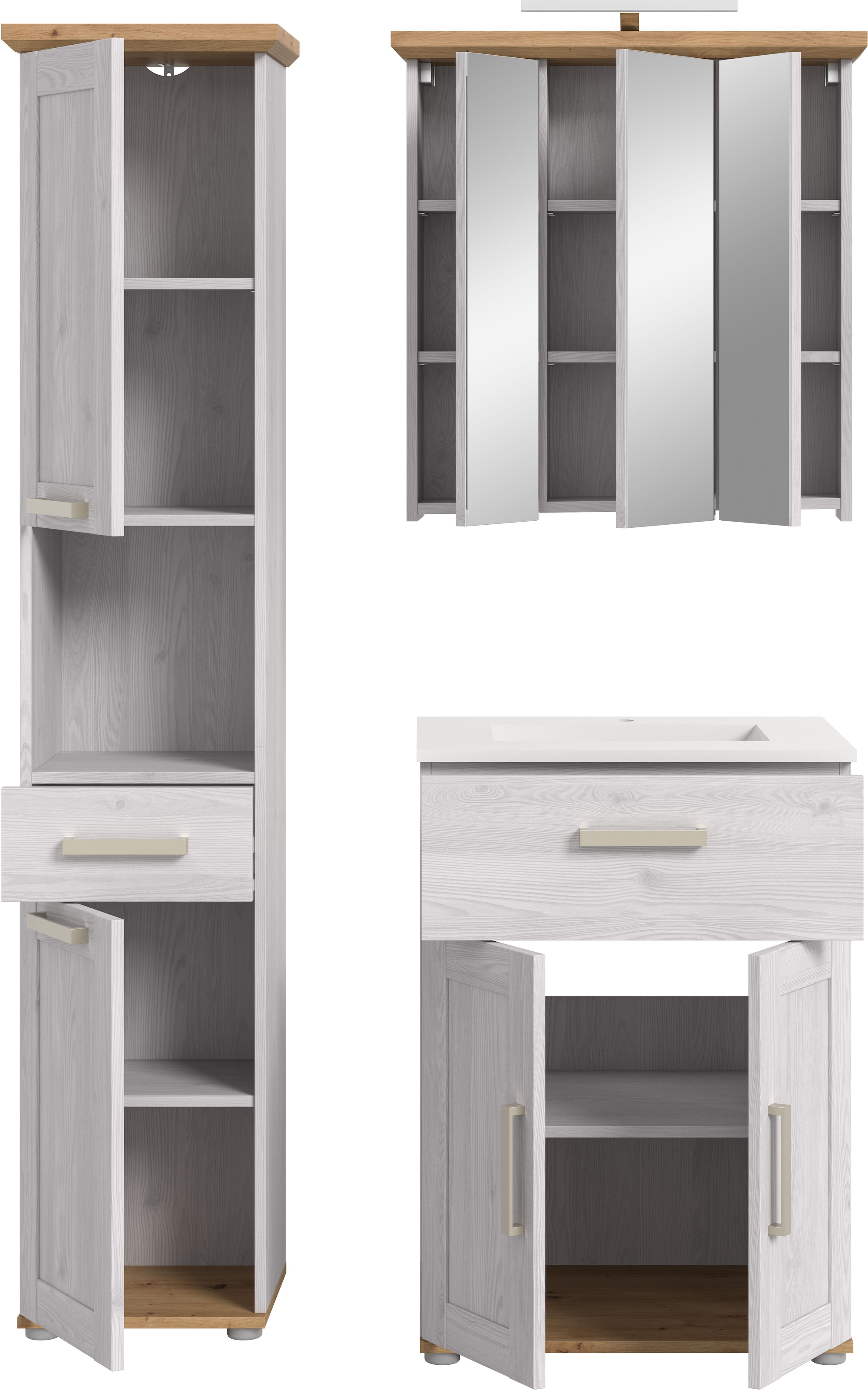 welltime Ensemble de meubles de salle de bain »COSENZA« 4 cuis tlg.