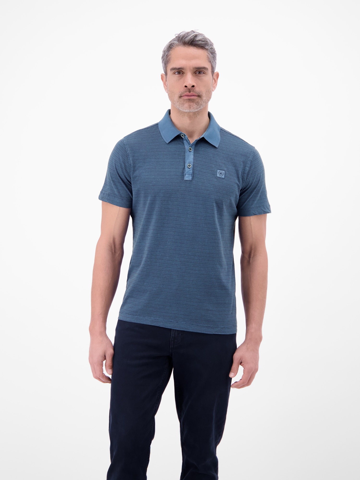 LERROS Polo »Poloshirt mit Fineliner-Optik, 100 % Baumwolle«