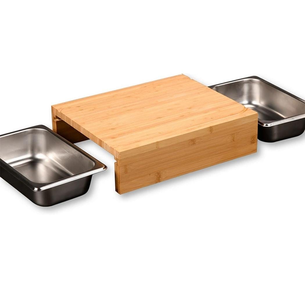 KESPER® Planche à découper »mit 2 herausziehbaren Auffangschalen« Norme Gastro 1/2