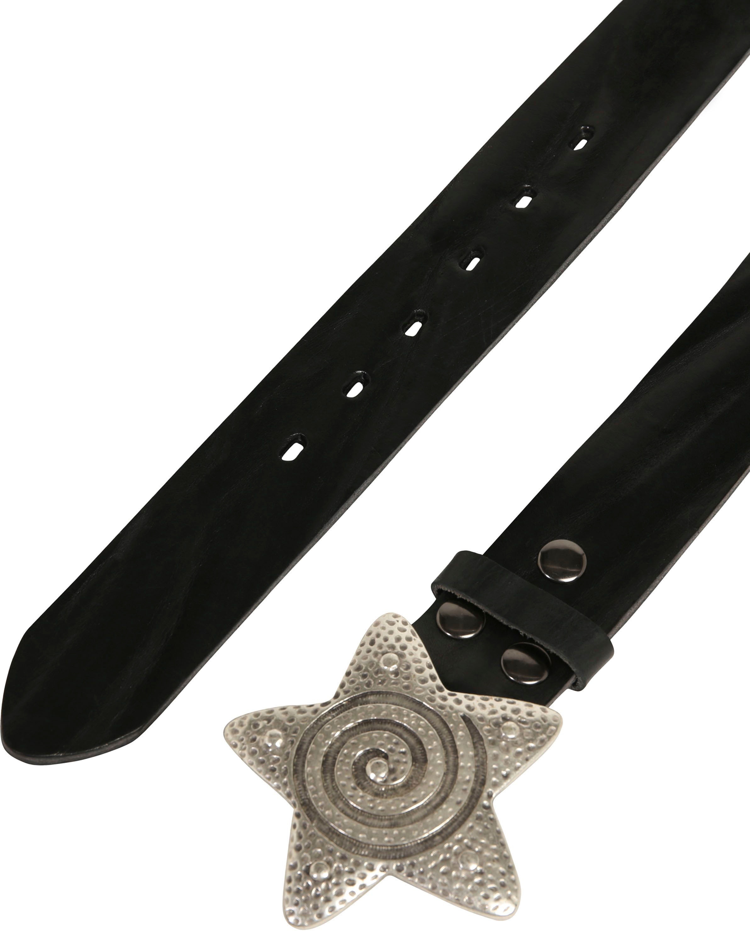 Rettungsring Gürtel Ceinture en cuir mit Stern-Koppelschliesse