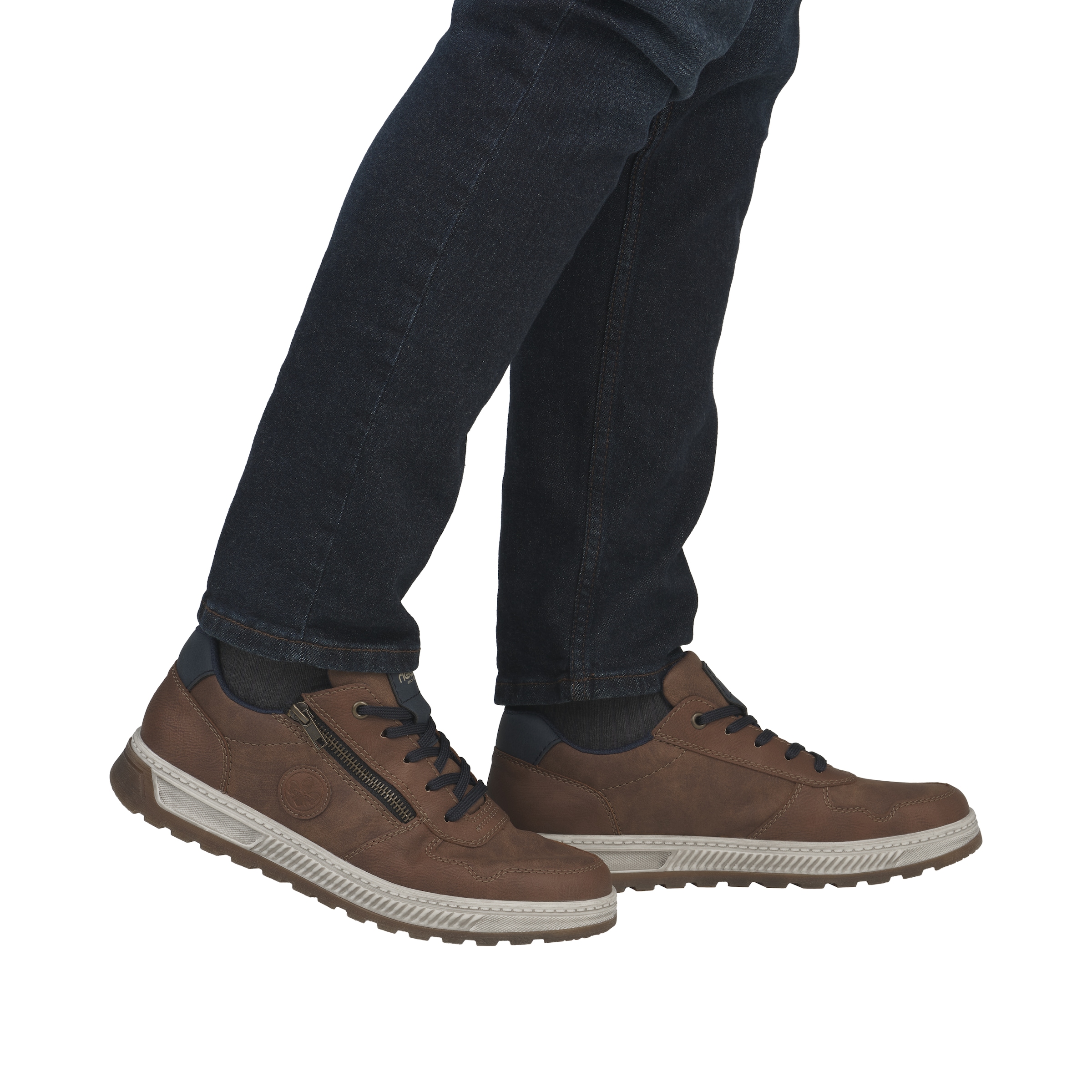 Rieker Sneaker  Freizeitschuh, Halbschuh, Schnürschuh mit Kontrastbesatz