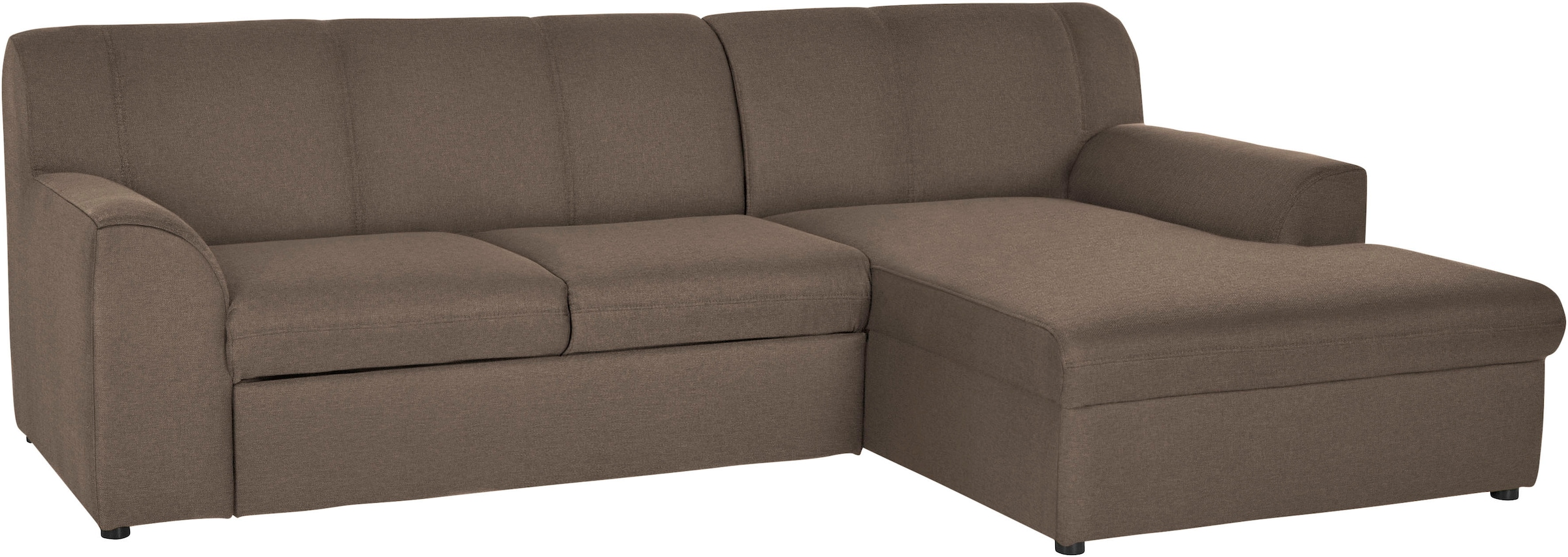 DOMO collection Ecksofa »Topper, elegant und zeitlos, kompaktes Stellmass 245/155cm, L-Form« mit Recamiere, wahlweise mit Schlaffunktion