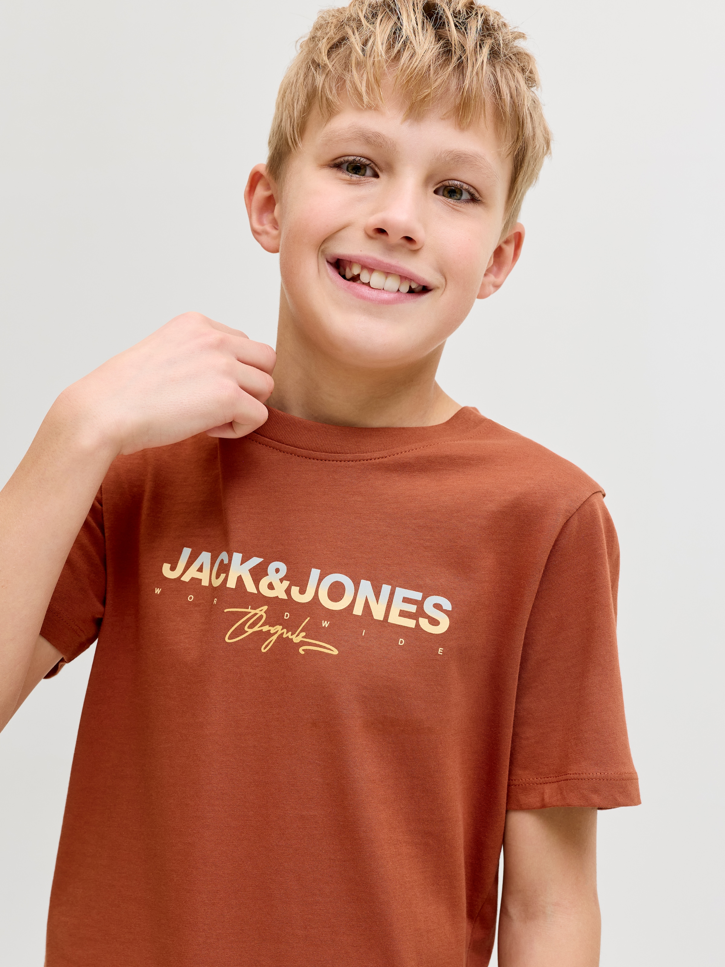 Jack & Jones Junior T-shirt »JORCANGGU mit Druck und angenehmem Tragegefühl« imprimé, tendance, coupe régulière, jersey simple, col rond