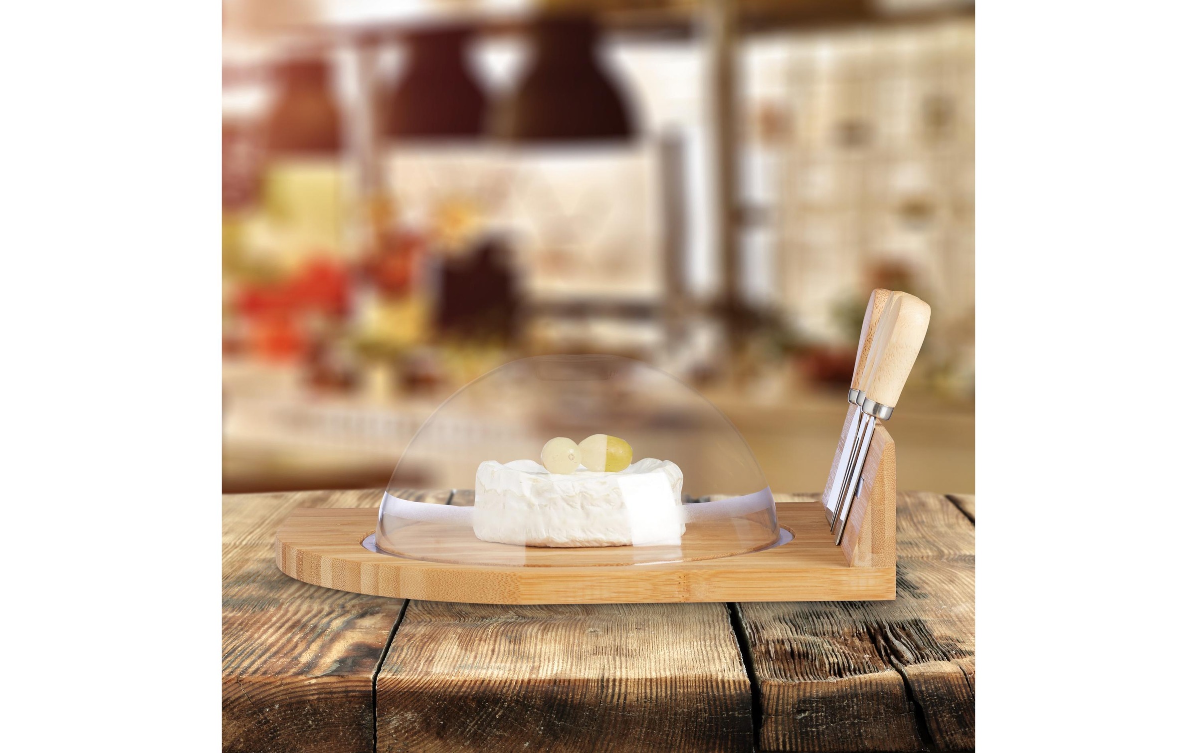 relaxdays Käseglocke »mit Besteck 5-teilig«