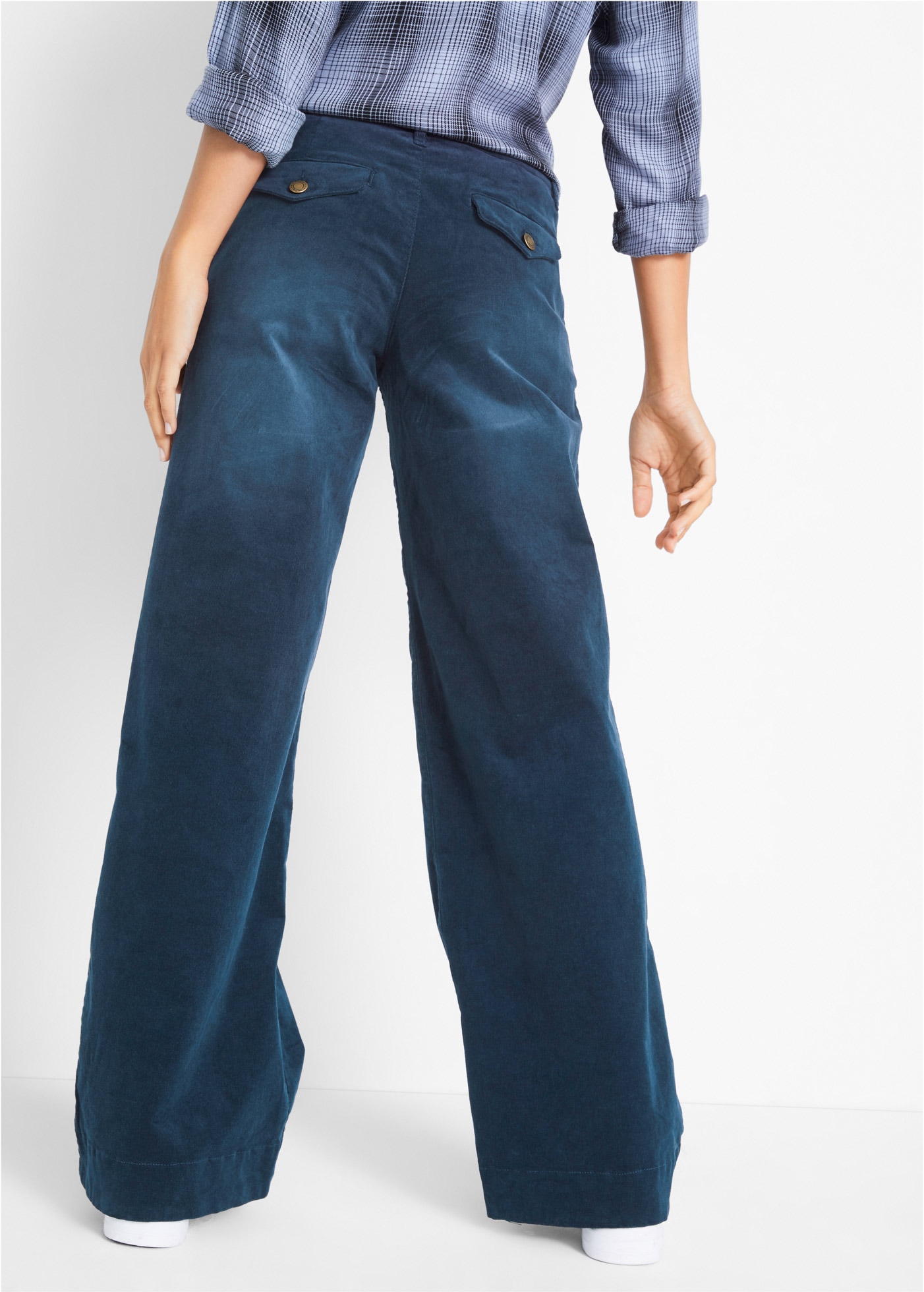bonprix Cordhose »Stretch-Cordhose, Wide«  aus Baumwolle und Elasthan, Loose Fit, ausgestelltes Bein