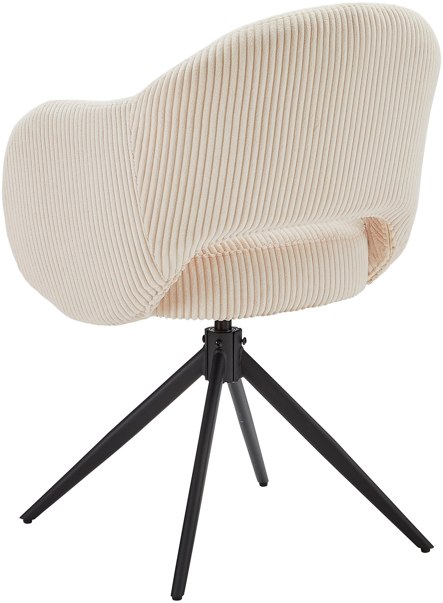 SalesFever Armlehnstuhl »Manchester Cord-Bezug« () 1 Stk.Esszimmerstuhl mit 360° Drehfunktion und Taschenfederkern