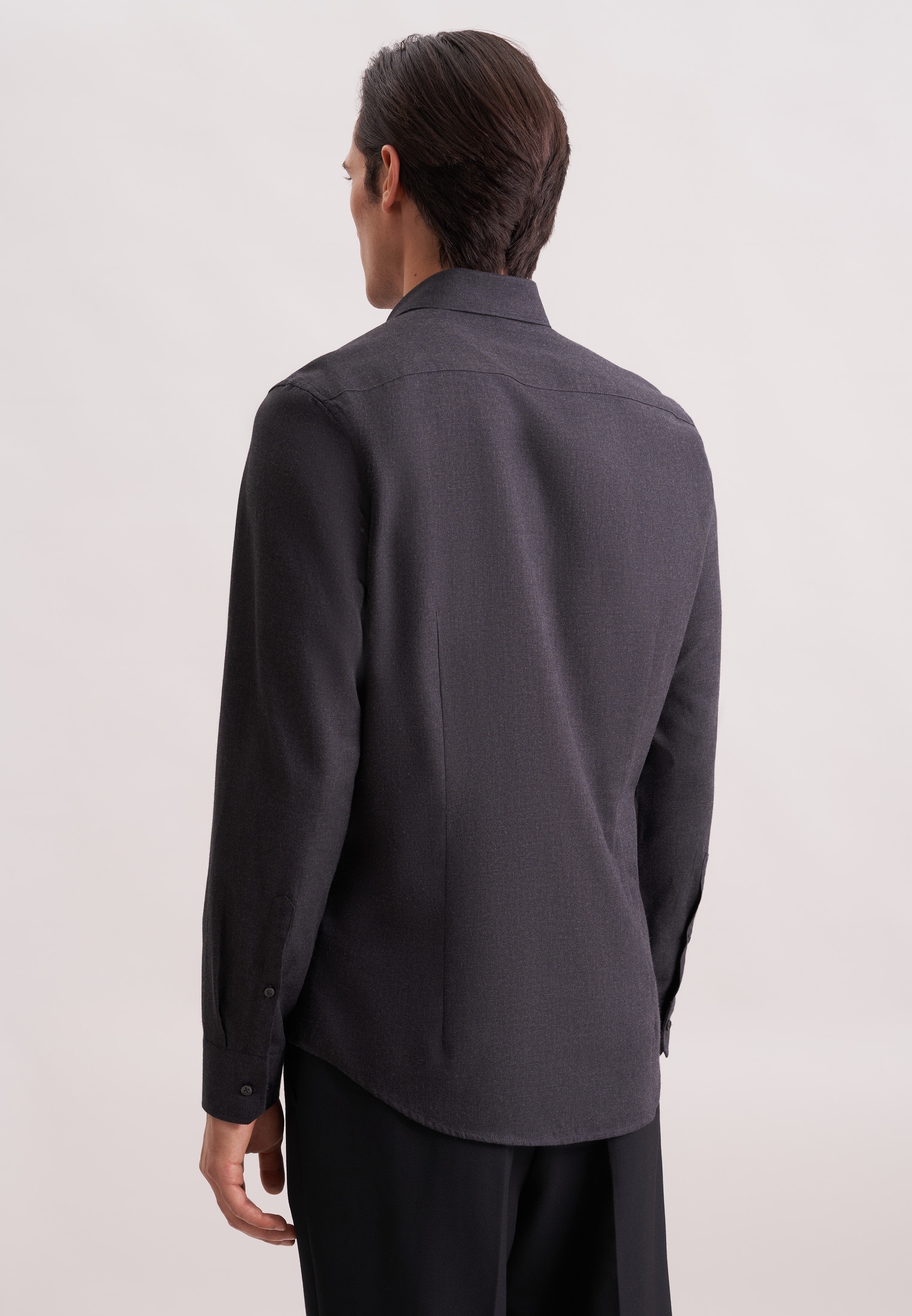 seidensticker Flanellhemd »Schwarze Rose« X-Slim 1/1 Kentkragen Uni