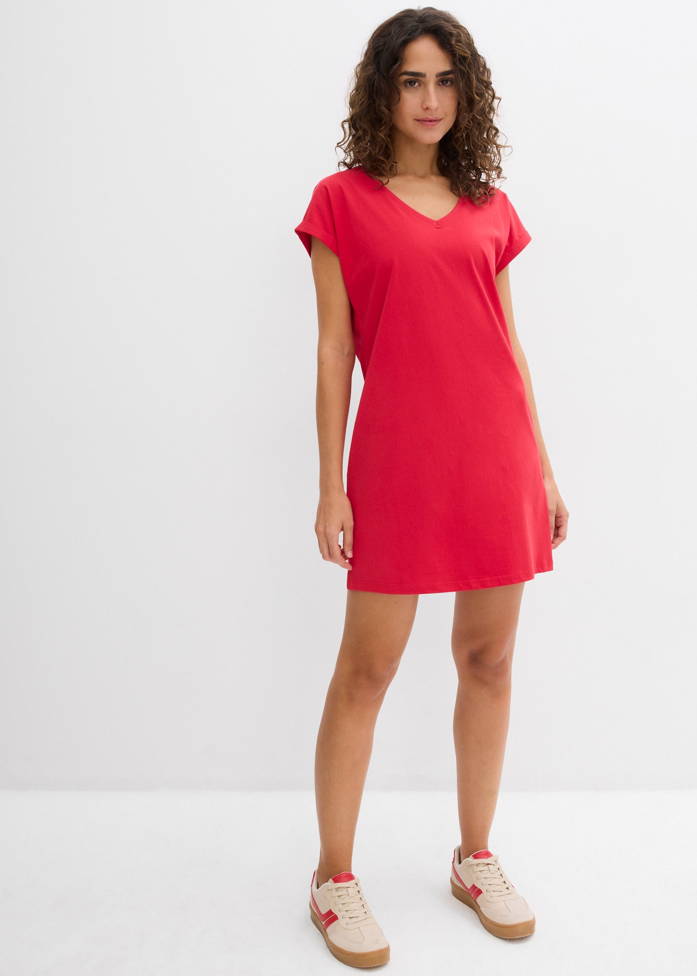 bonprix Robe t-shirt Paquet, 2 pièces tlg. pour printemps et été, en coton pur, coupe ample