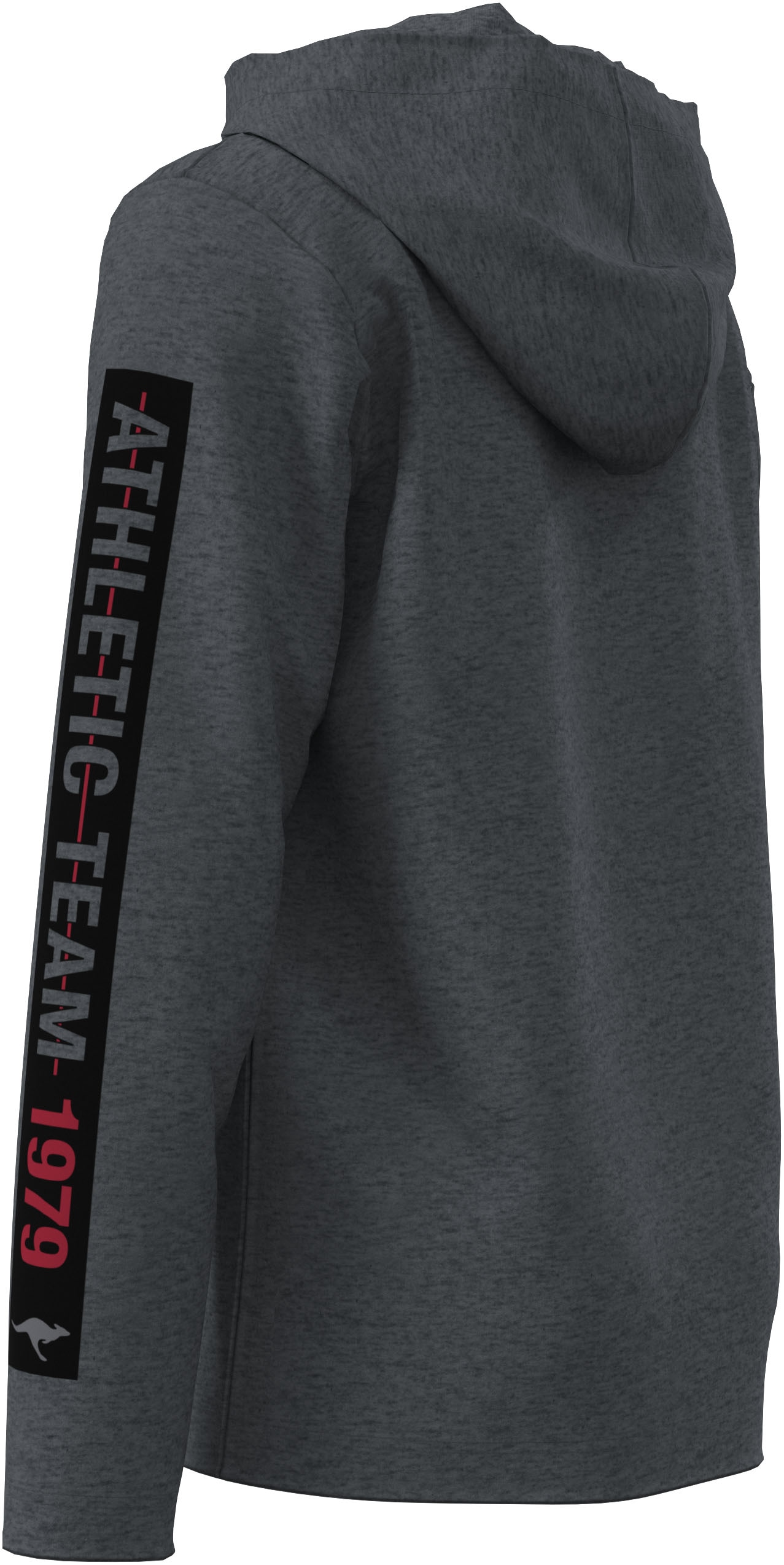 KangaROOS Kapuzenshirt »Shirt mit Ärmelprint« Meliertes Kapuzenshirt mit Ärmelprint