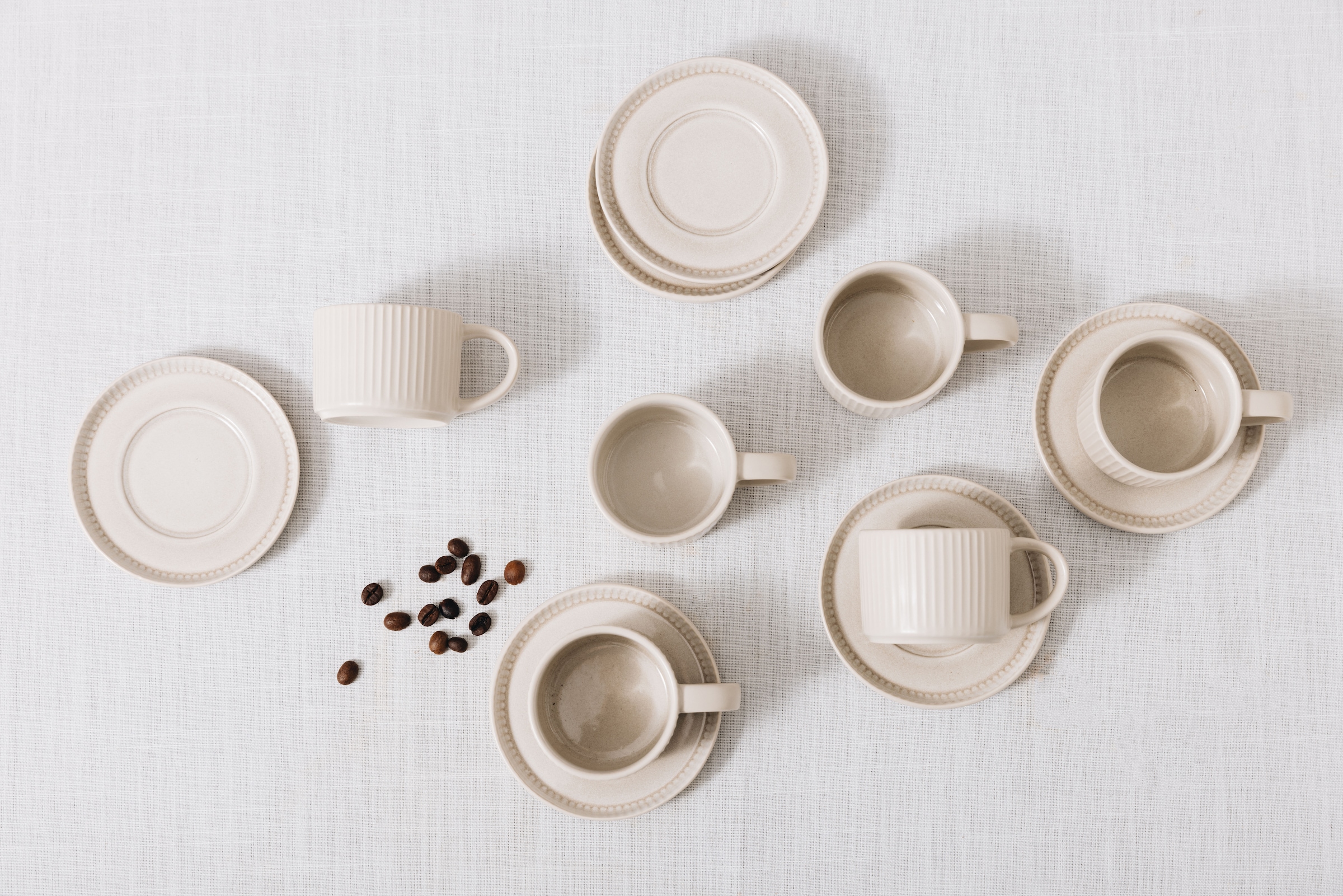 GOODproduct Espressotasse »Ylvii, 12er Set, bestehend aus 6 Tassen + 6 Untertassen« für 6 Personen, spülmaschinenfest und mikrowellengeeignet, 90 ml
