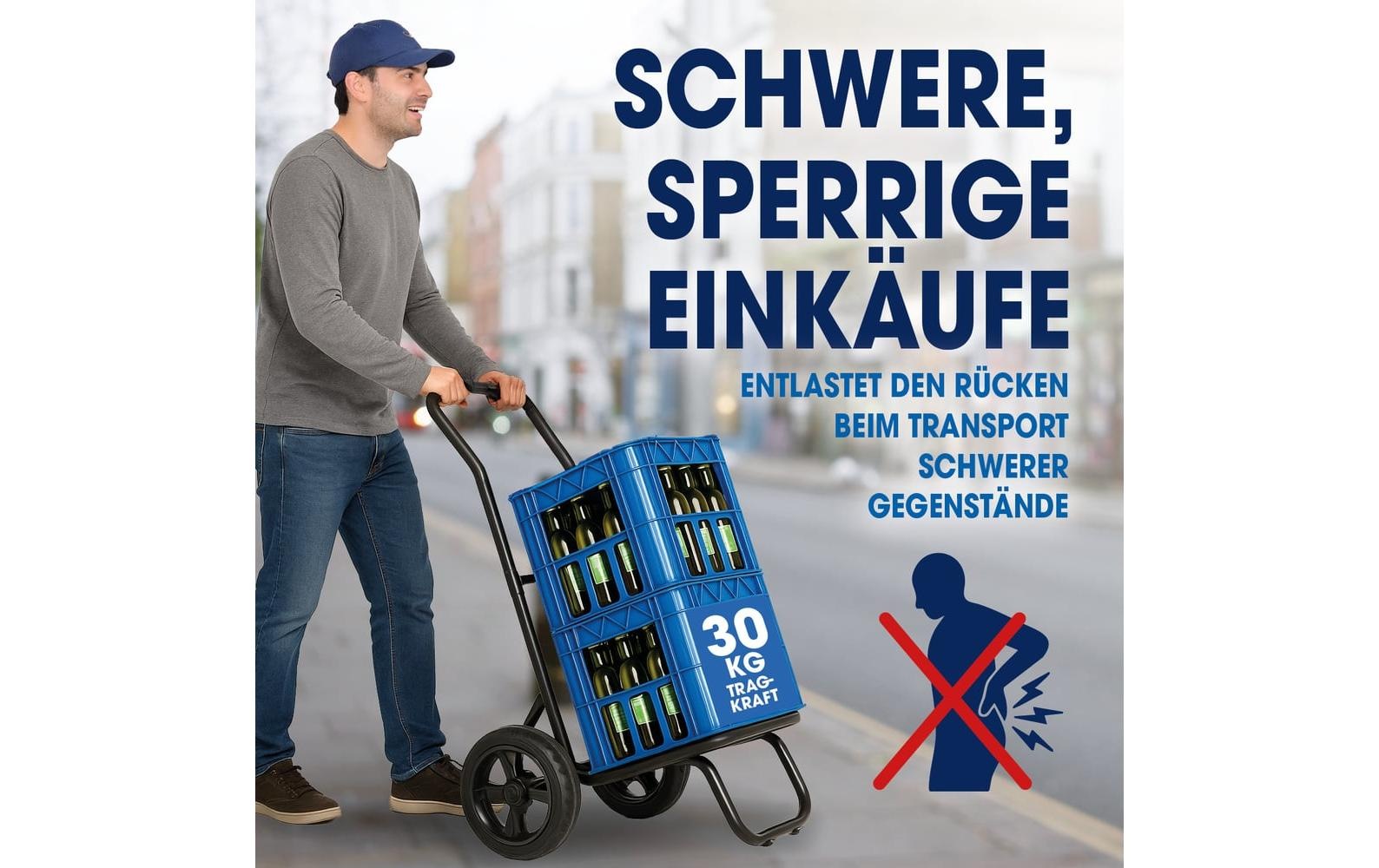 EASYmaxx Chariot à provisions »52 l« Faltbarer Einkaufstrolley mit Kühltasche