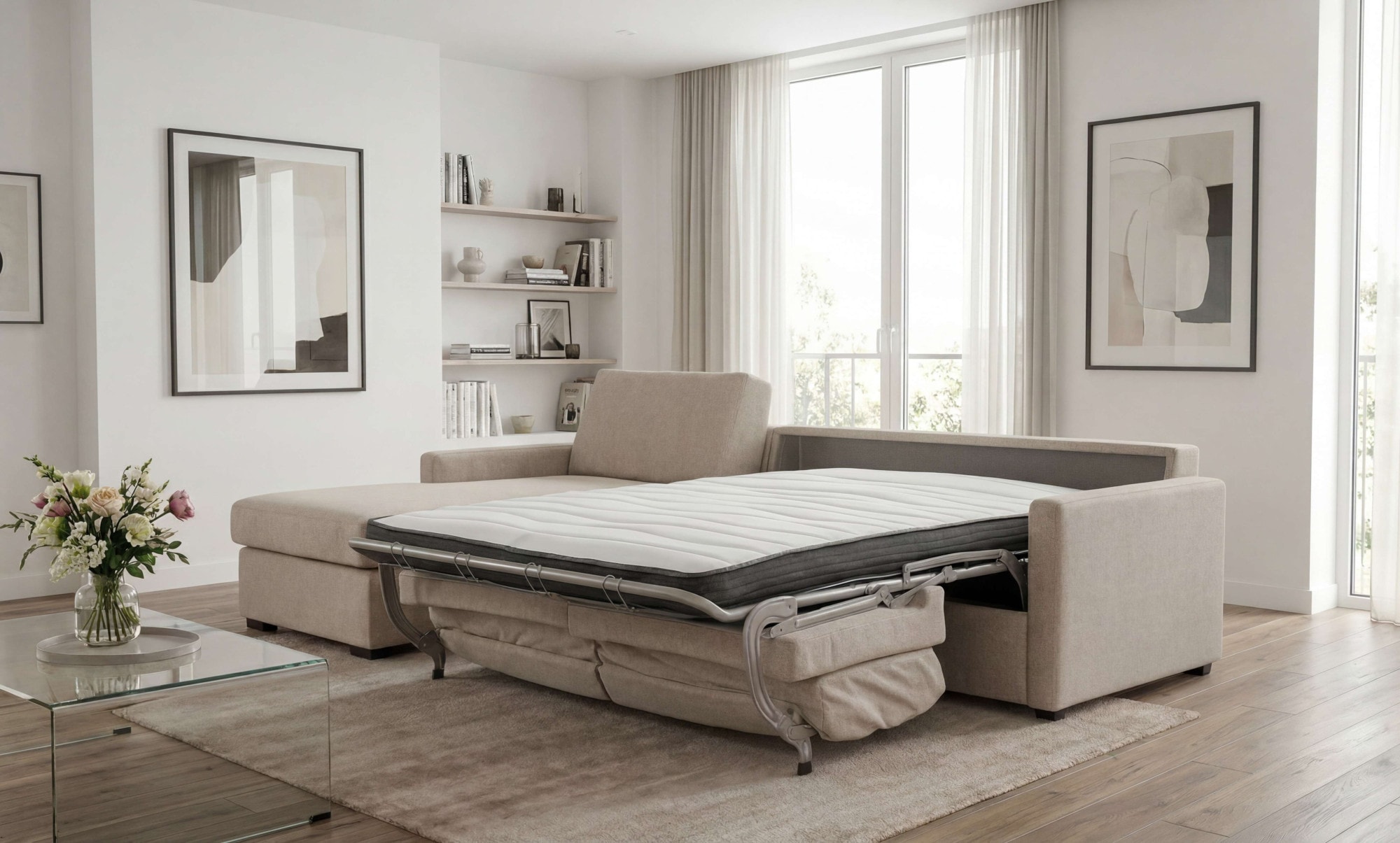 GOODproduct Schlafsofa »GOLDPOINT Ecksofa 264 cm, Liegefläche (140/200cm), L-Form« Bettfunktion, Bonell-Federkernmatratze und Dauerschläfer-Funktion