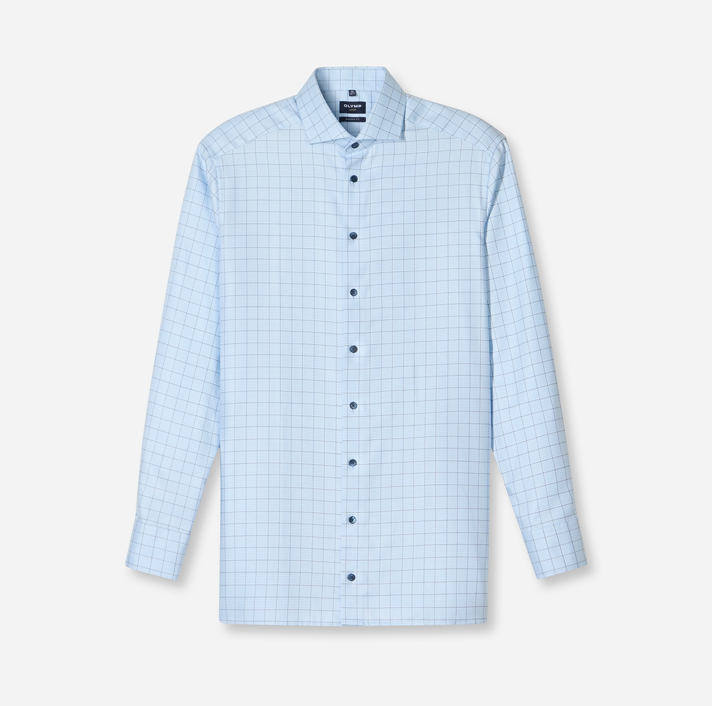 OLYMP Chemise à manches longues »Luxor modern fit« modern fit, chemise business, col Global-Kent, à carreaux
