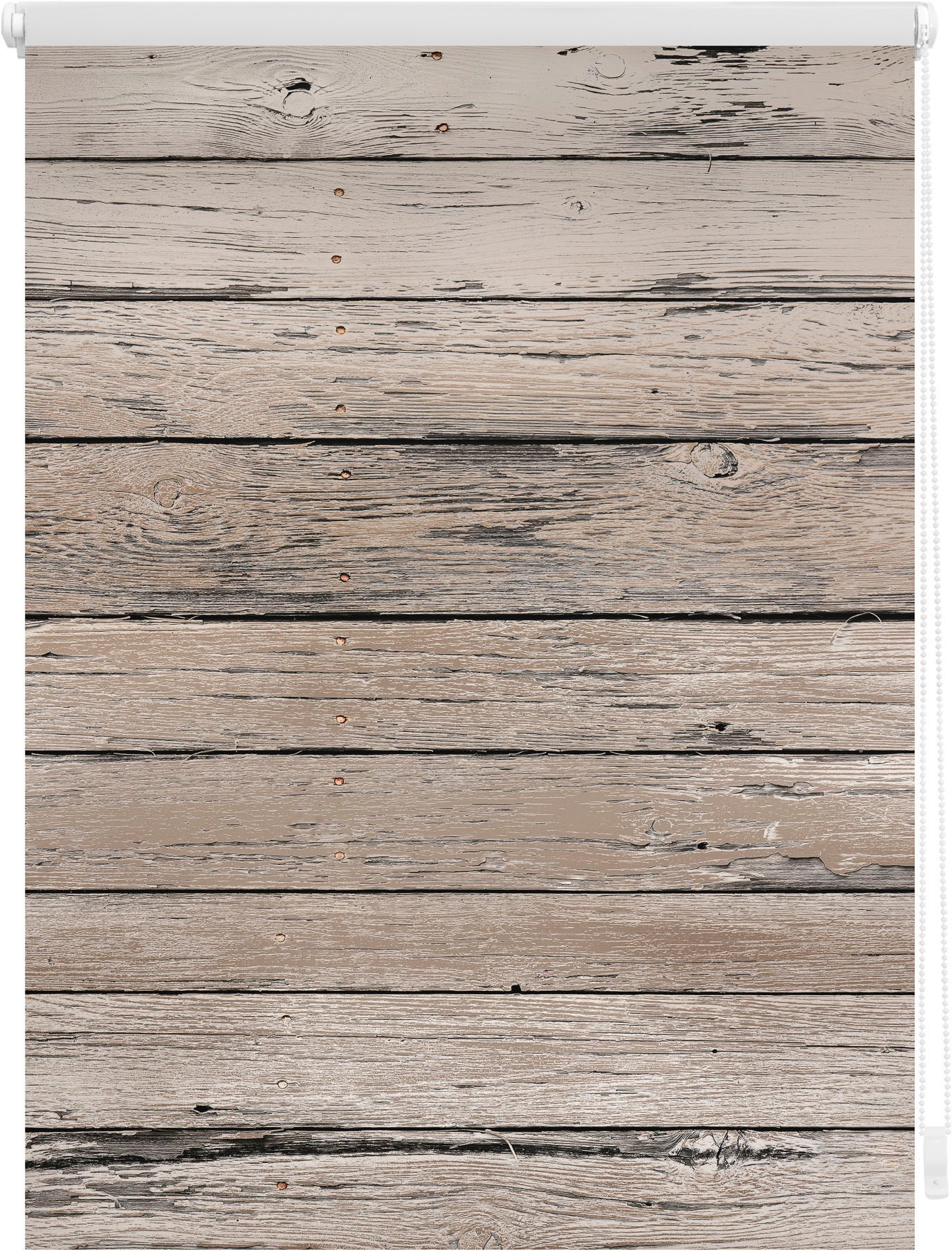 LICHTBLICK ORIGINAL Store à tirage latéral »Rollo Klemmfix, ohne Bohren, Verdunkelung, Bretter-Vintage« verdunkelnd freihängend