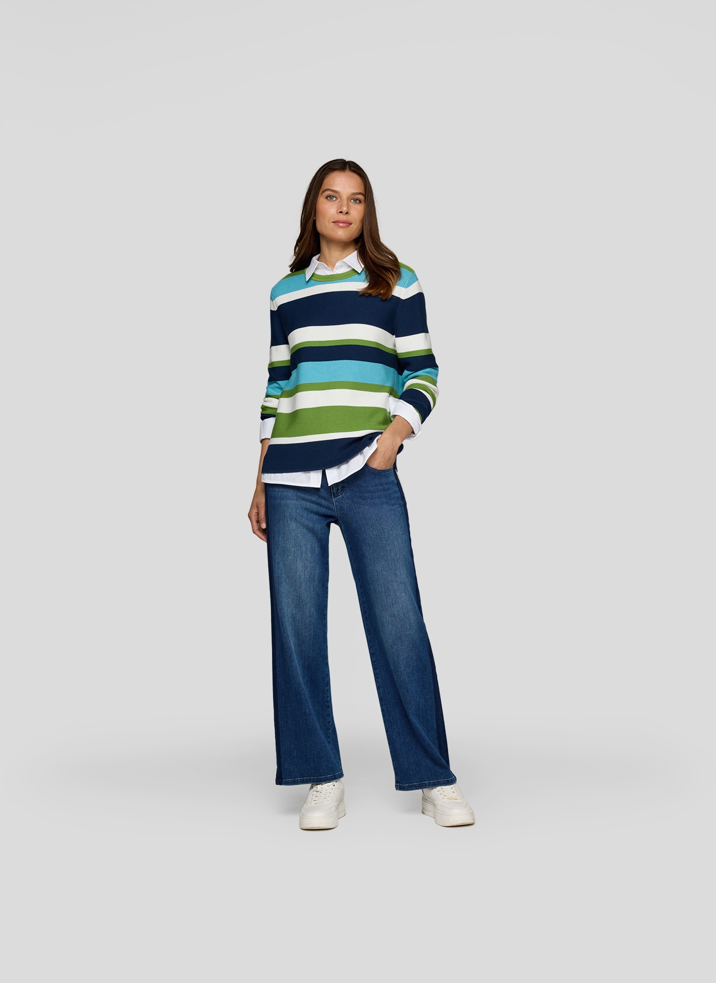 Rabe Pull en tricot in Colorblocking-Optik
