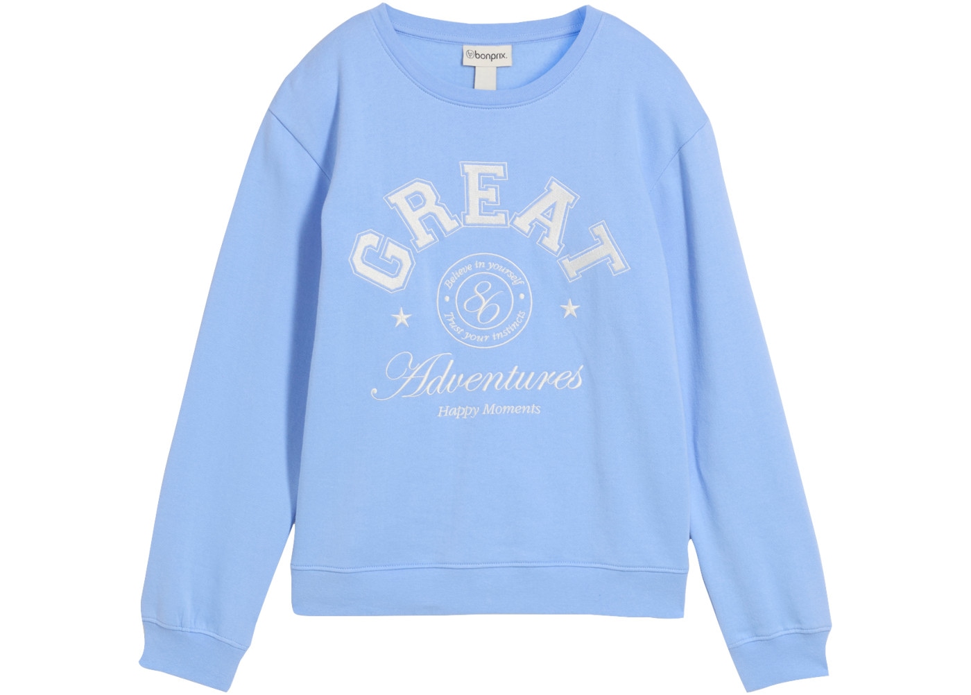 bonprix Sweat-shirt , avec imprimé statement, en coton, coupe régulière
