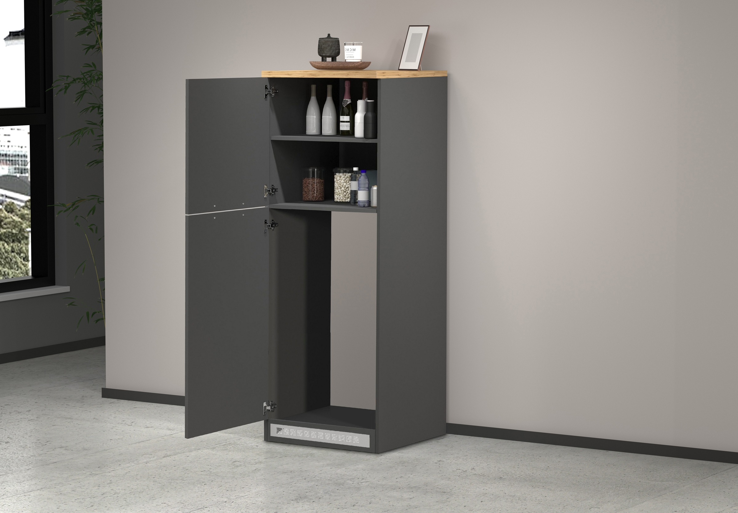 KOCHSTATION Kühlumbauschrank »KS-Sole« Breite 60 cm, Nischenmass 56,8/53/90 cm